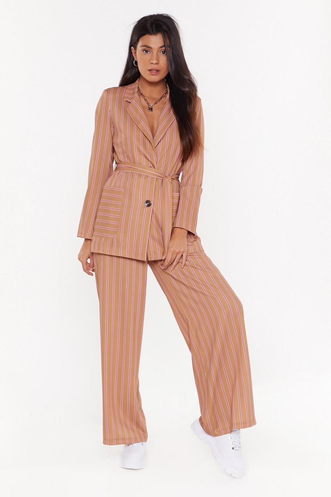 Stripe There High-Waisted Wide-Leg Pants image number 1