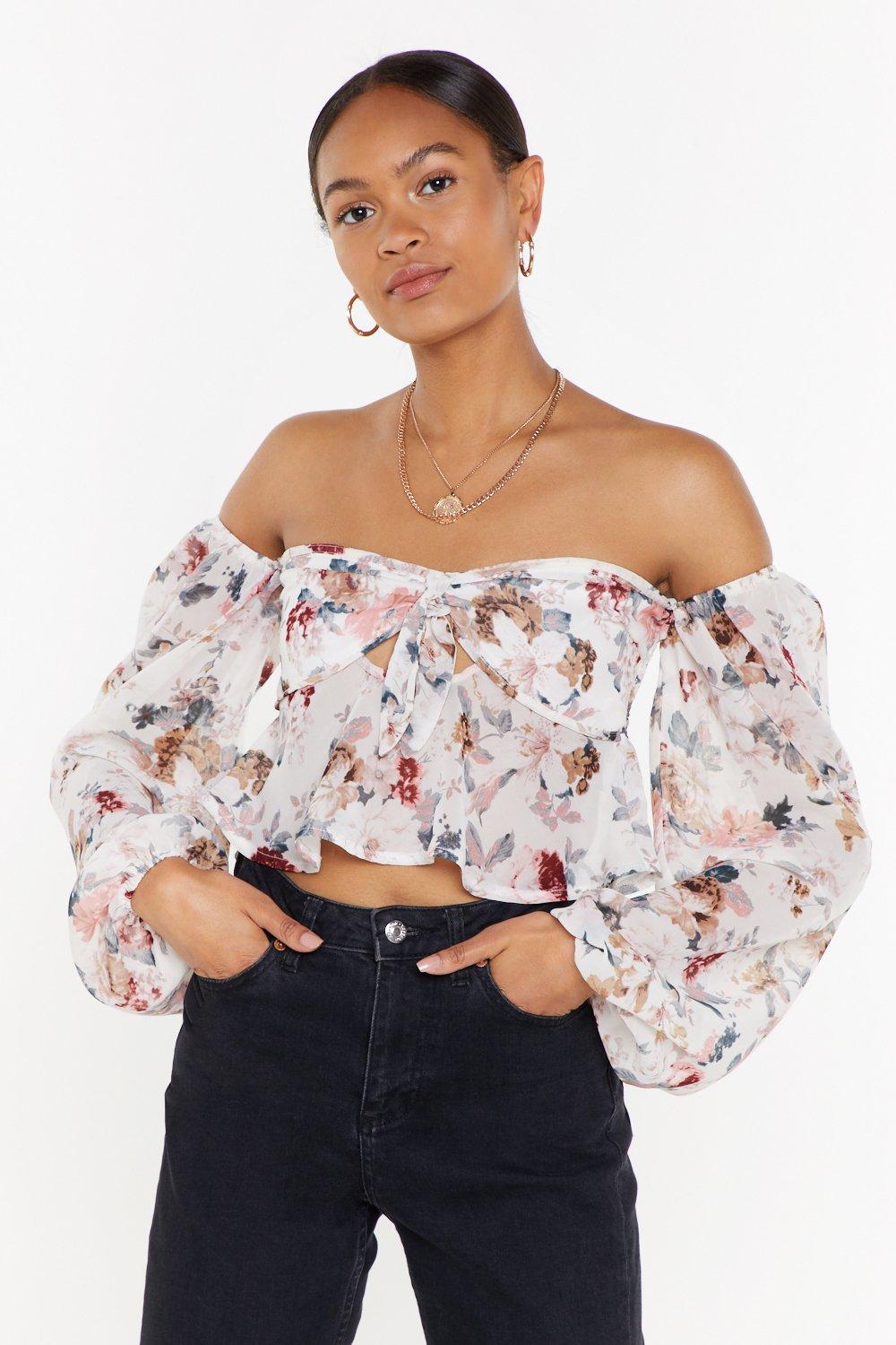 floral off shoulder