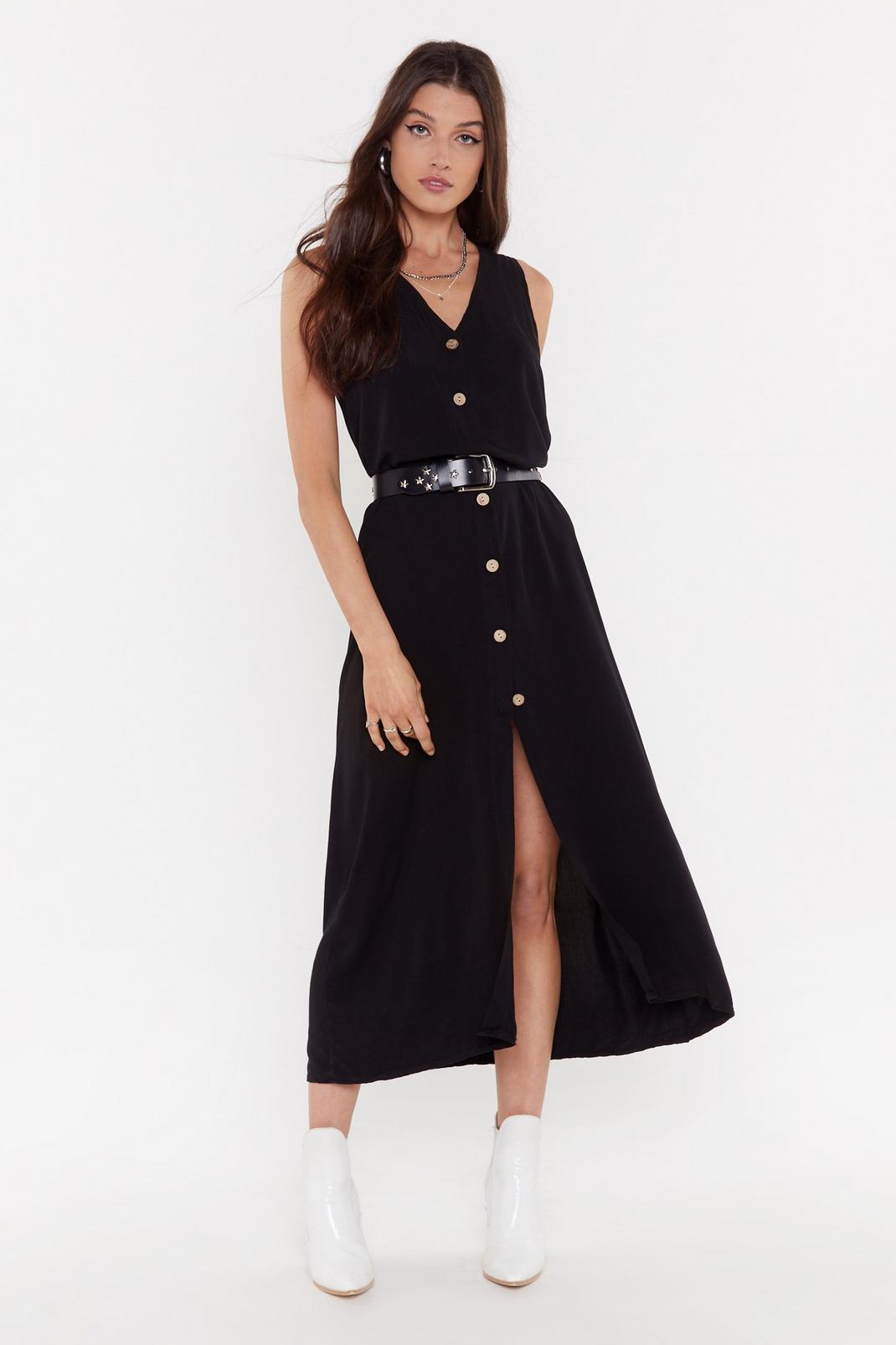 I Don't Know How She Does Slit Button-Down Maxi Dress | Nasty Gal