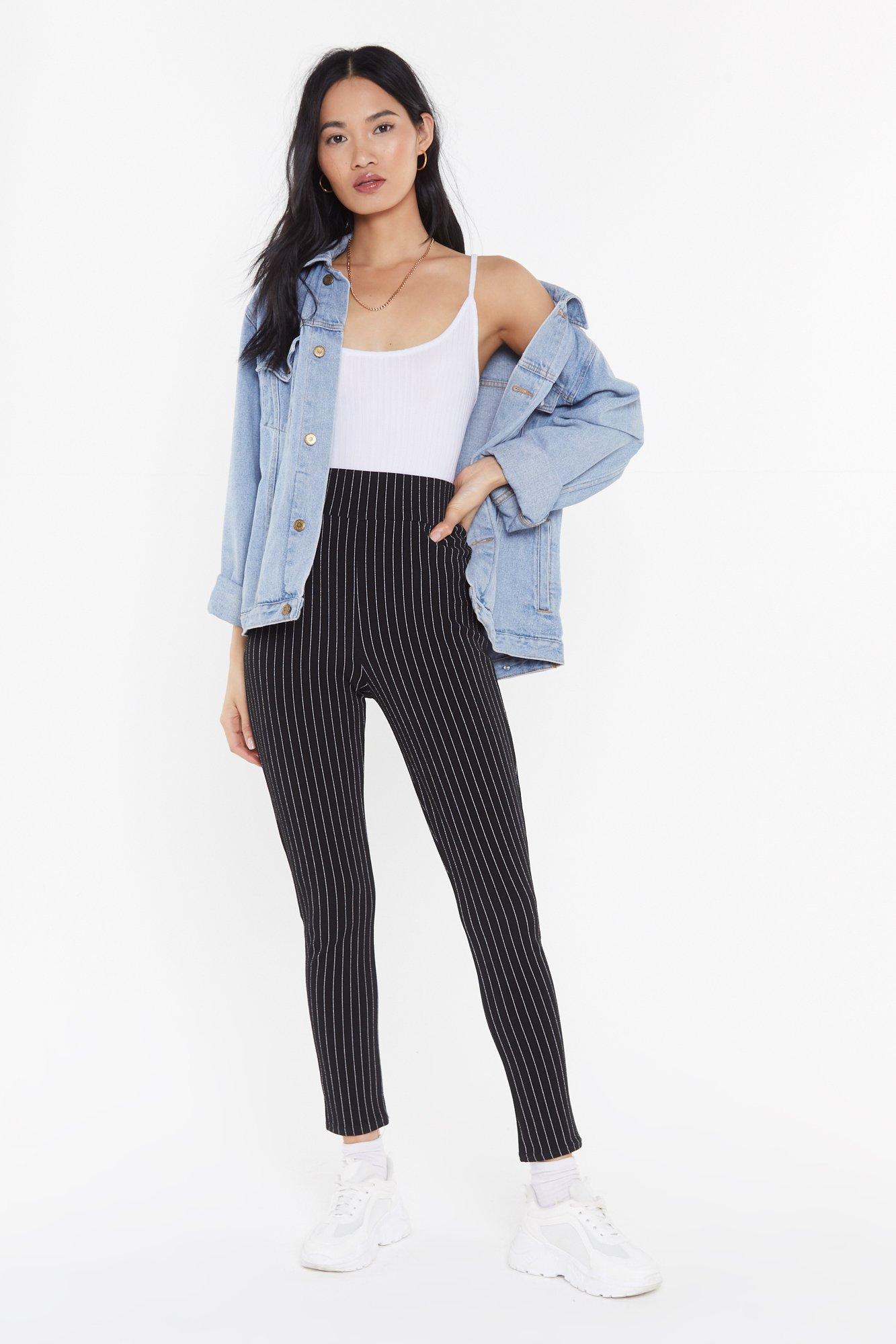 pinstripe leggings