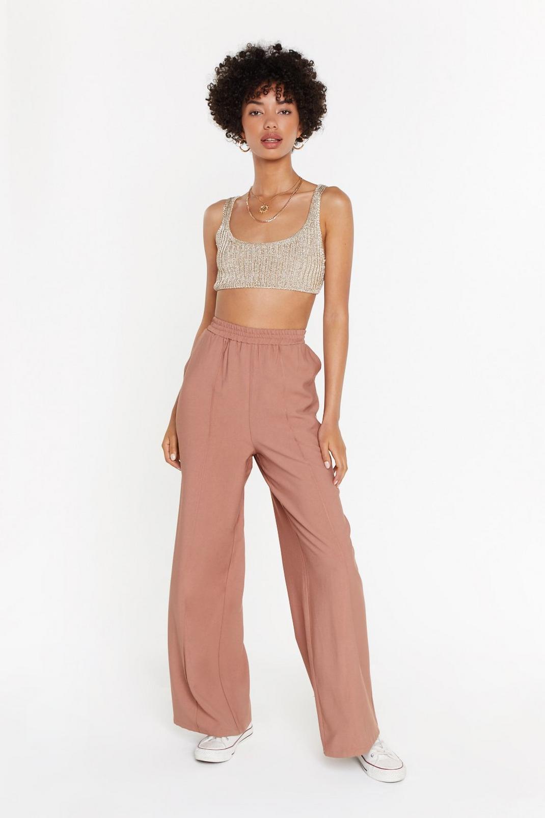 Seam Front Wide Leg Pants image number 1