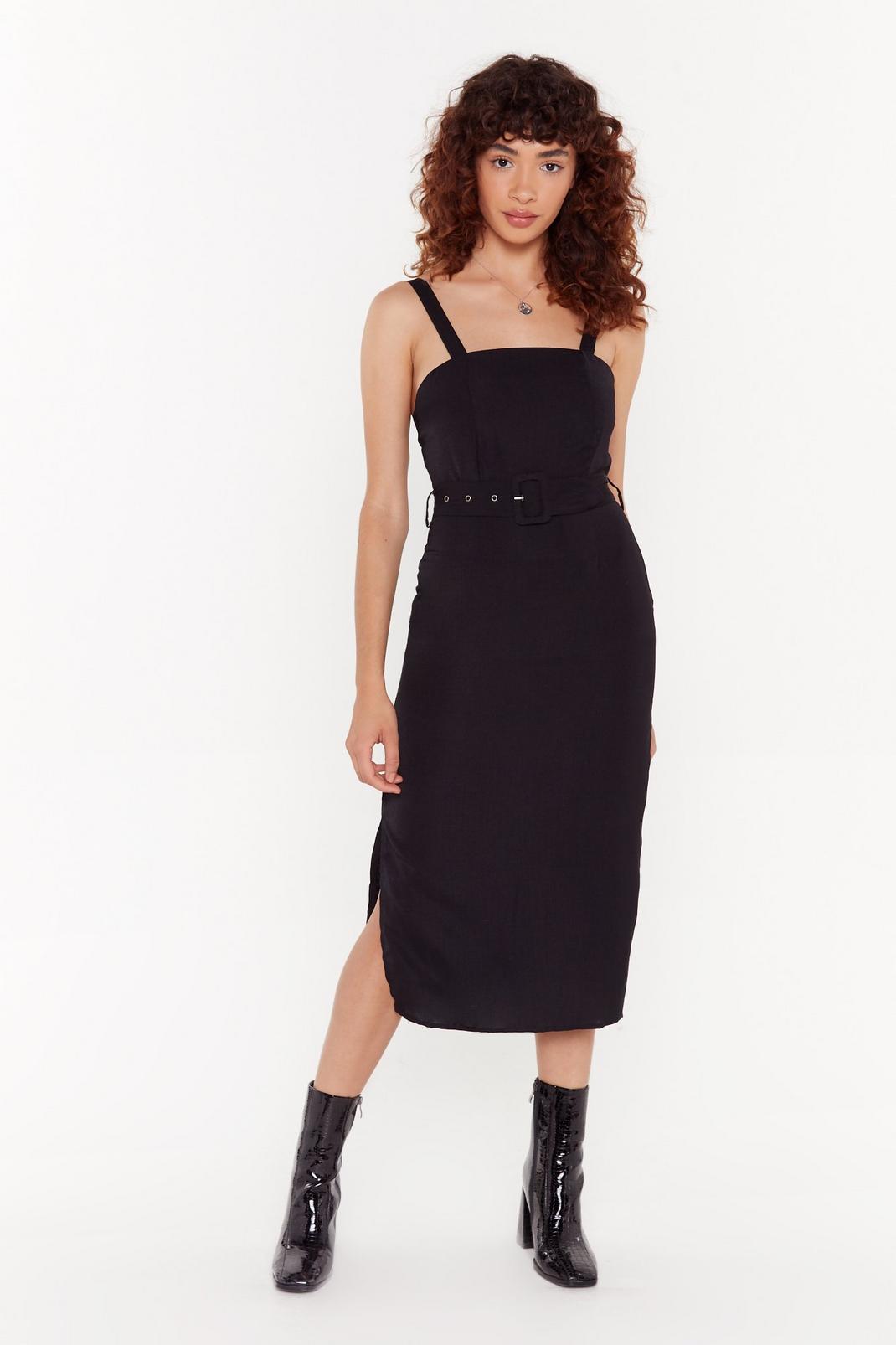 Fair and Square Belted Midi Dress image number 1