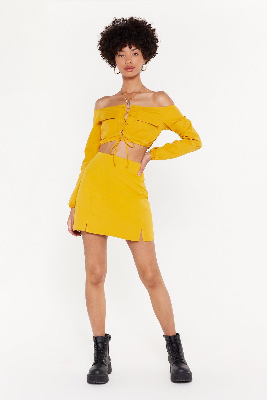 Hello Sunshine Slit Mini Skirt image number 1