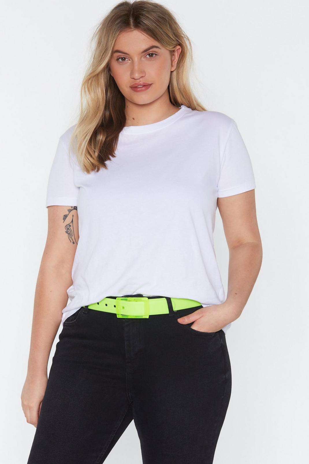All Eyes Neon You Clear Buckle Belt image number 1