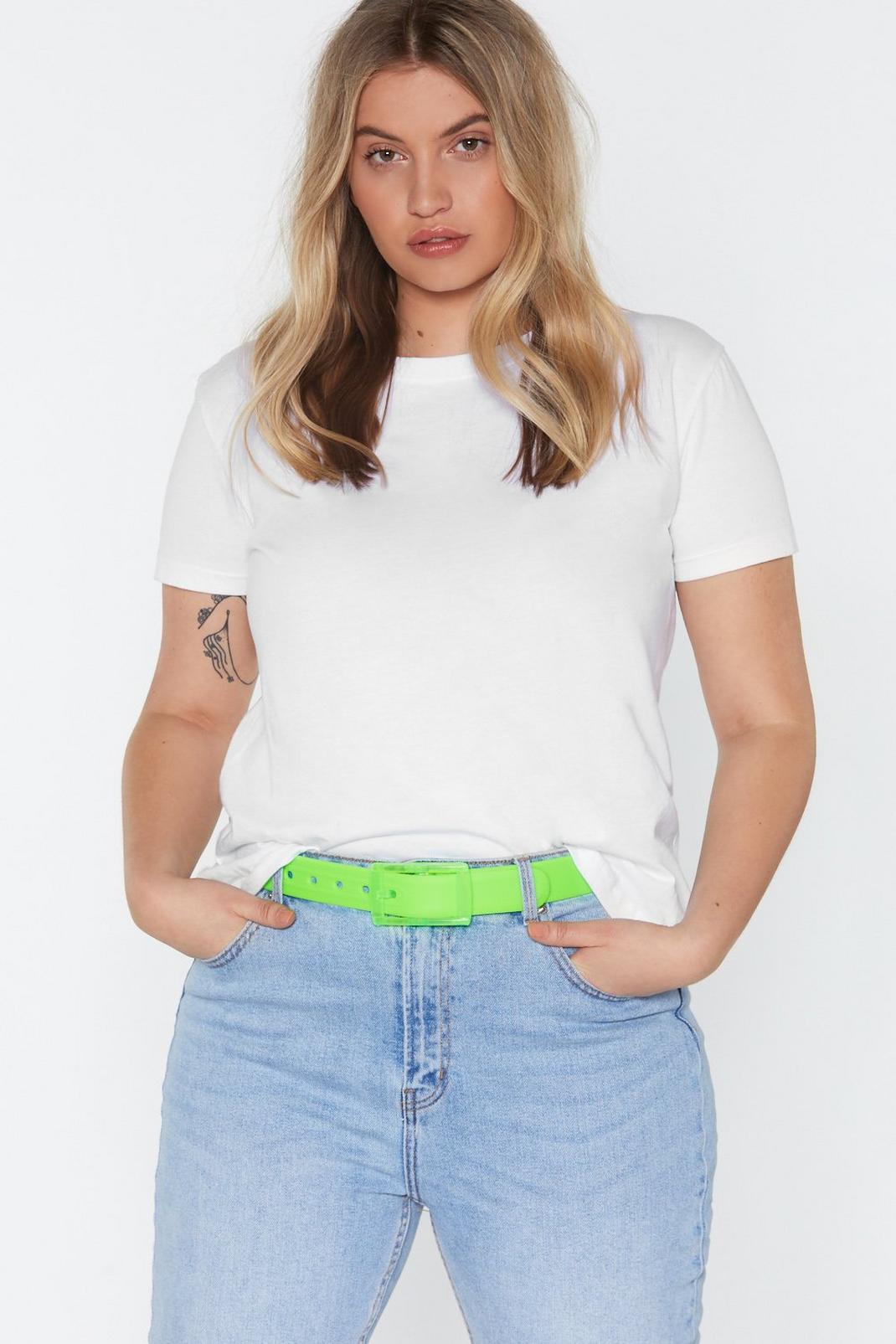 All Eyes Neon You Clear Buckle Belt image number 1