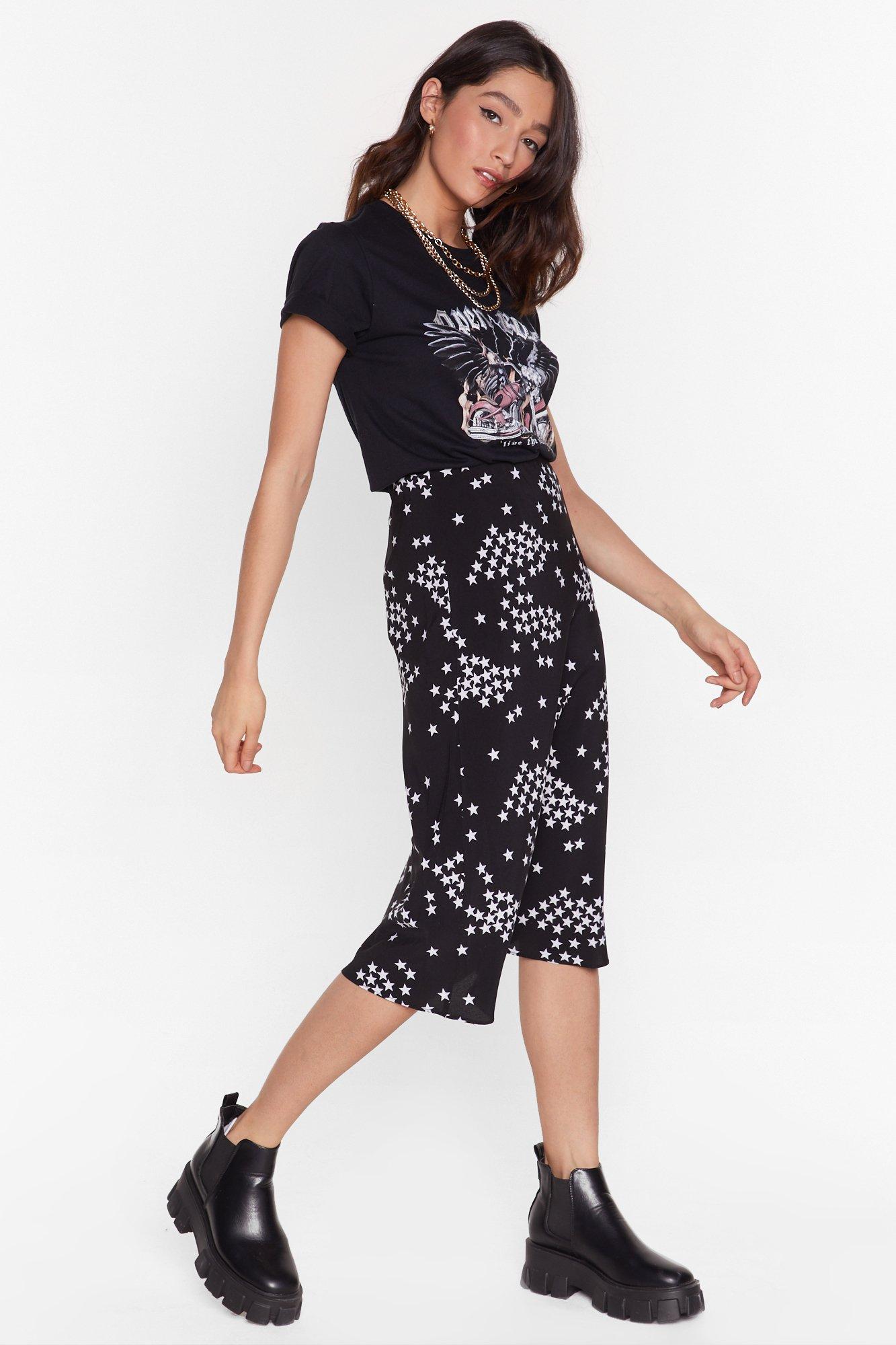 Star print midi skirt hotsell