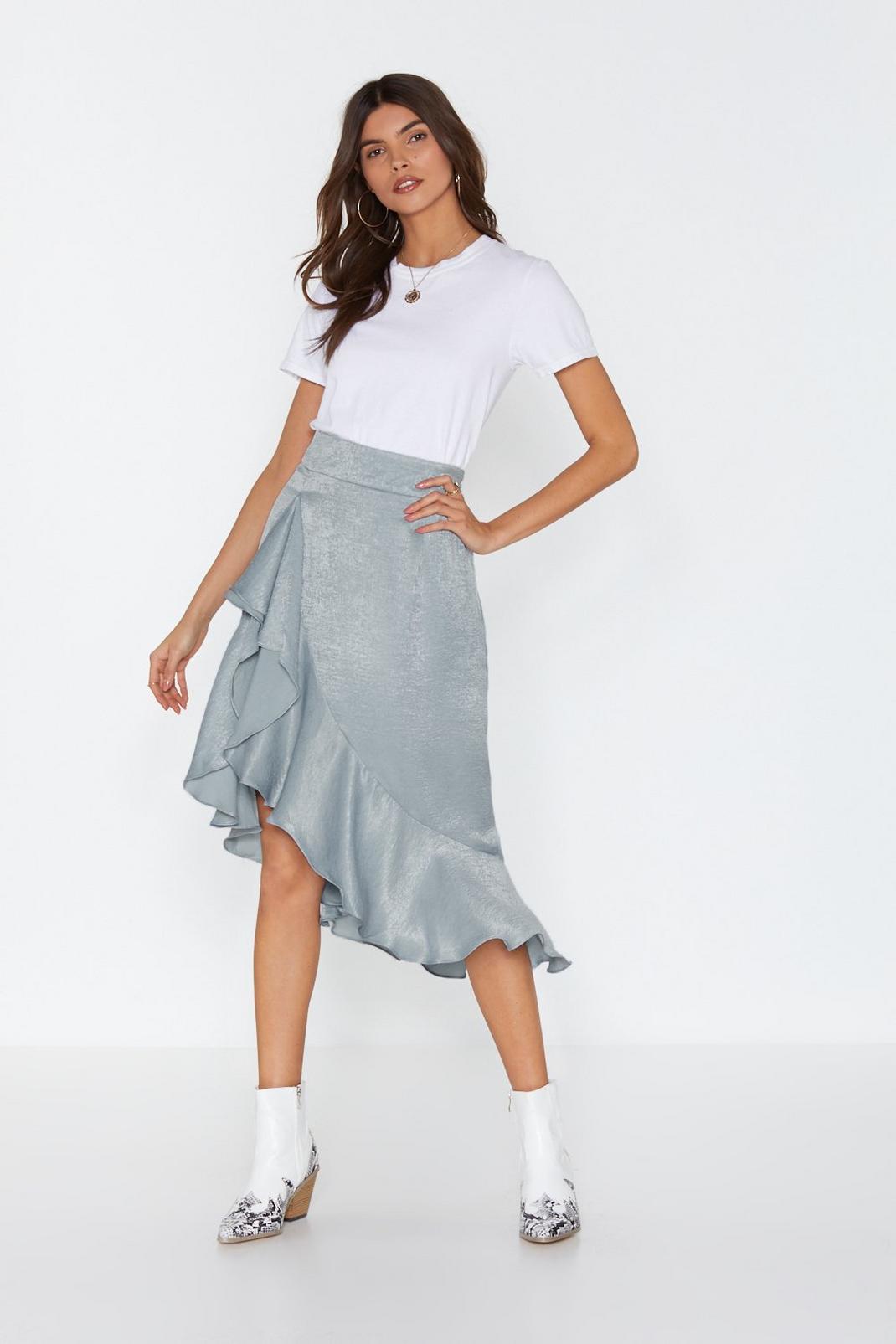 Go in For the Frill Ruffle Midi Skirt image number 1