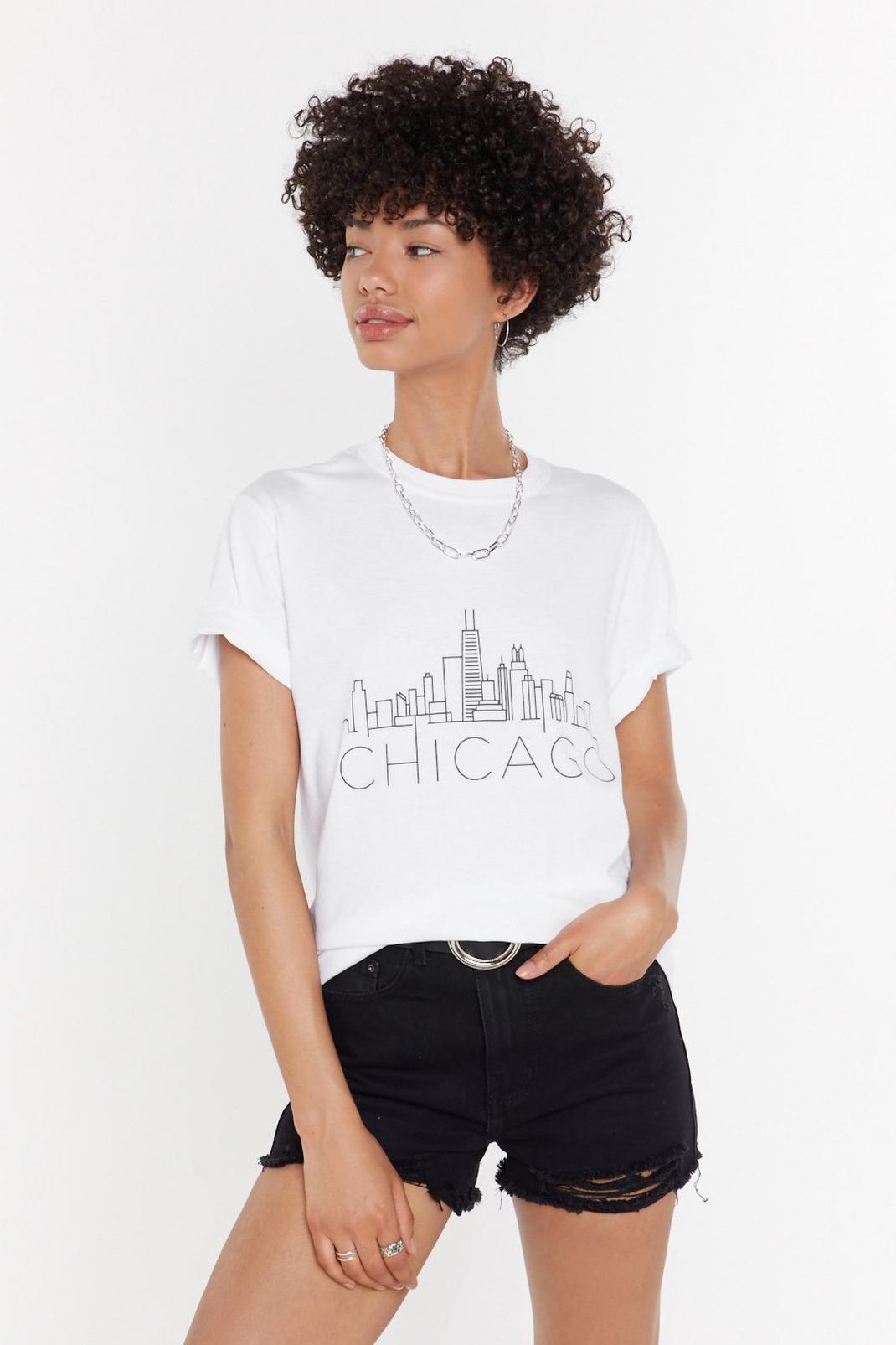 T-shirt à slogan et impression Chicago image number 1