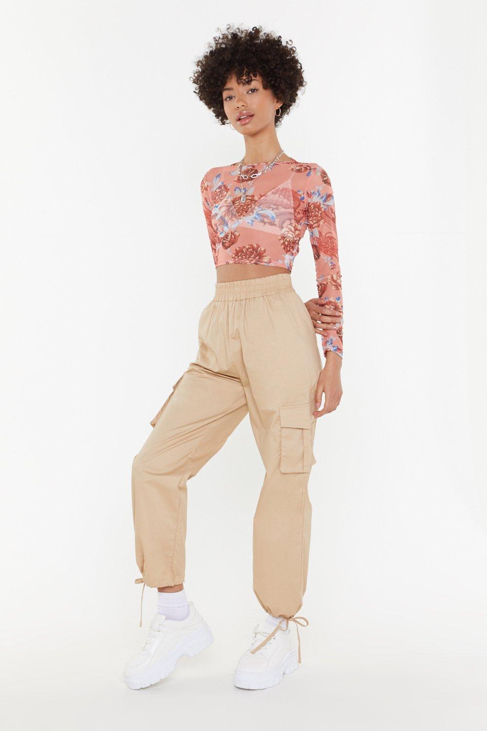 cargo pants womens beige