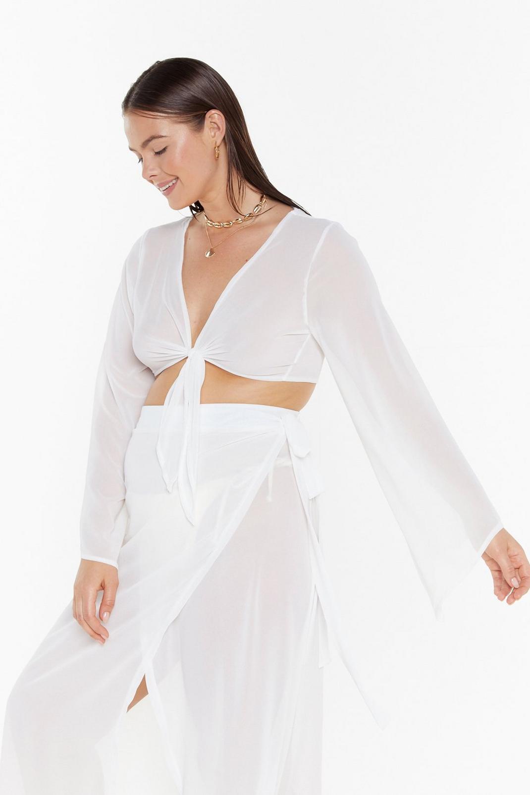 We'll Sea About That Chiffon Cover-Up Plus Top image number 1
