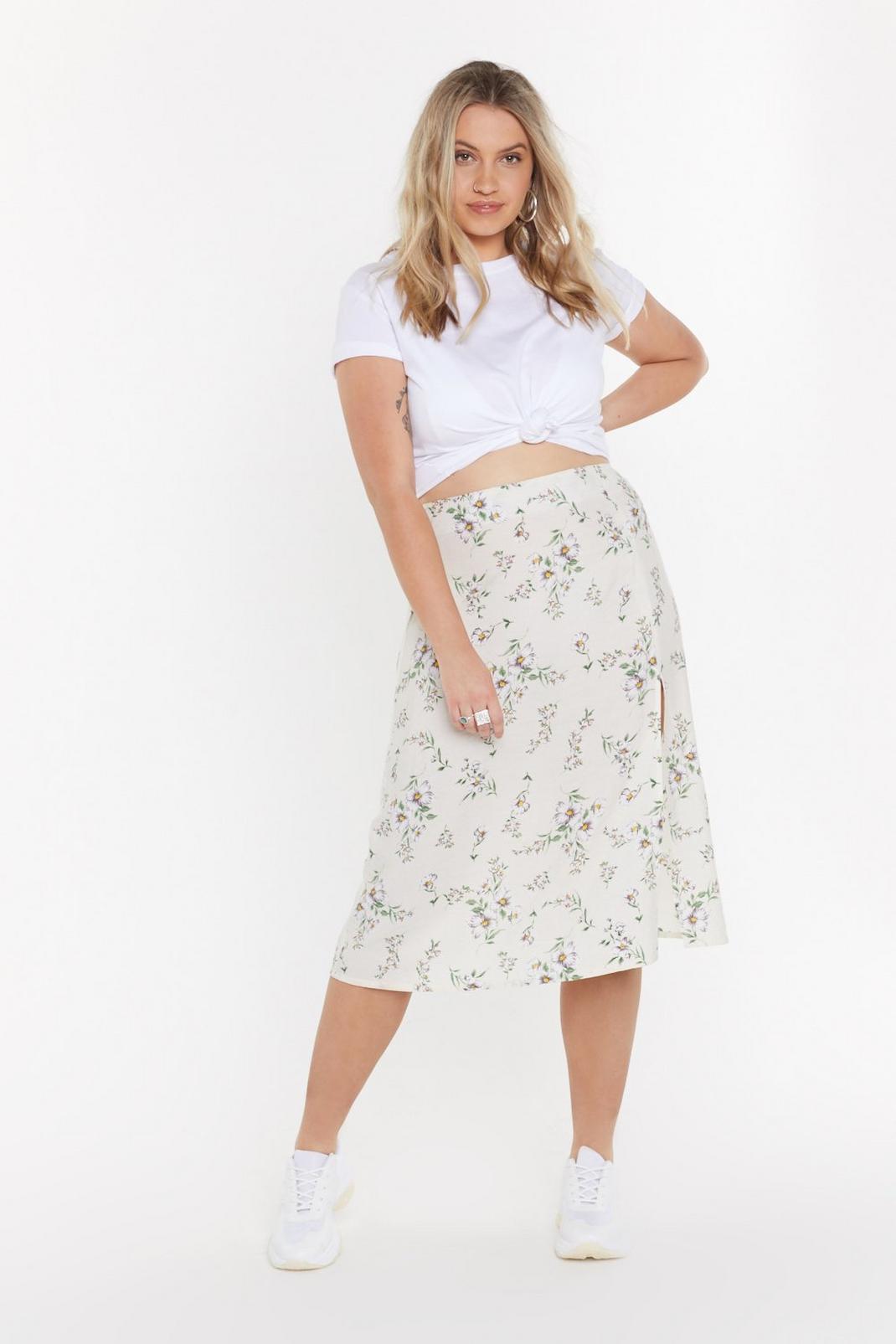 The Way It Grows Floral Midi Skirt image number 1