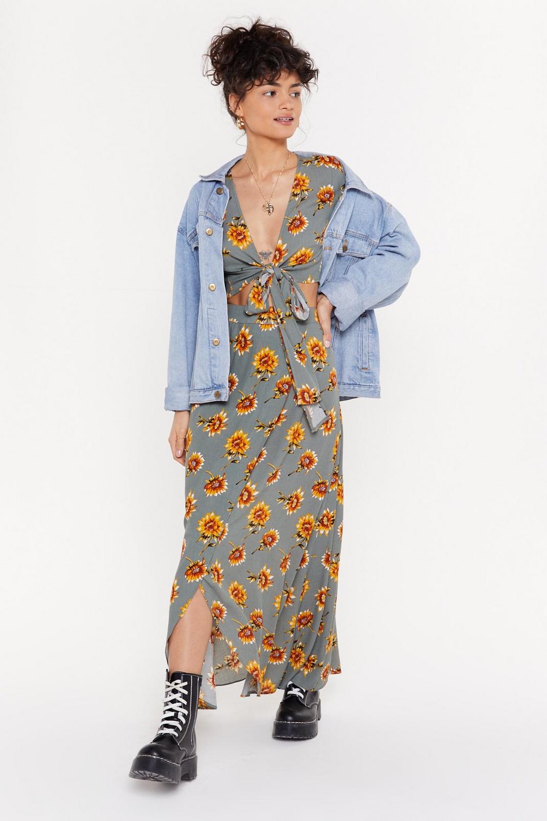 Sunflower Maxi Skirt, Sage image number 1
