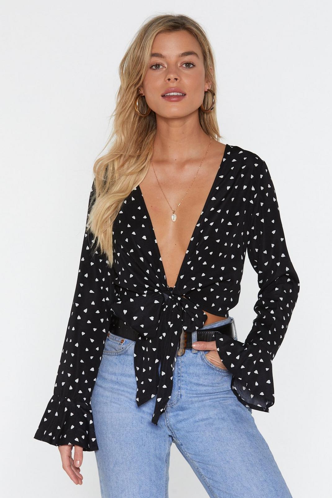 Tearin' Up My Heart Cropped Tie Top | Nasty Gal