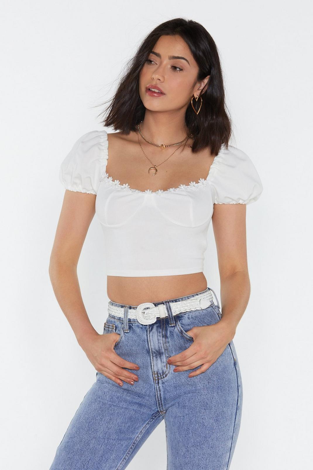 What's Cup Babe Square Neck Crop Top image number 1