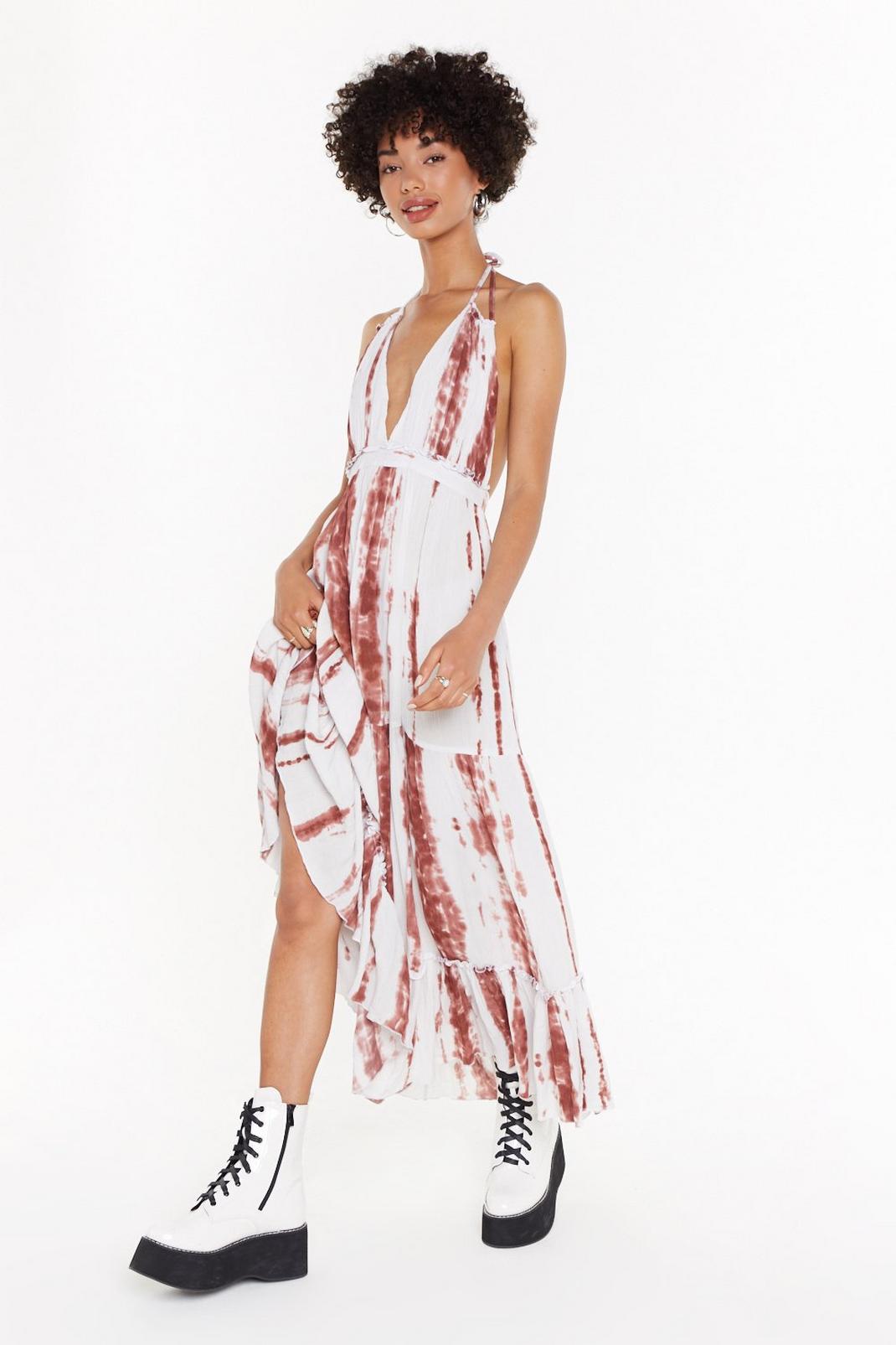 Tie Dye Cheesecloth Layered Maxi Dress image number 1