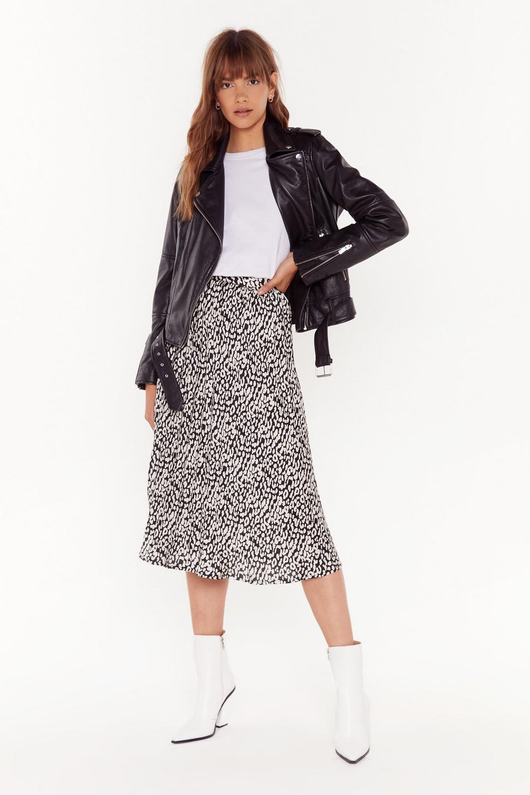 Think Long and Leopard Midi Skirt image number 1