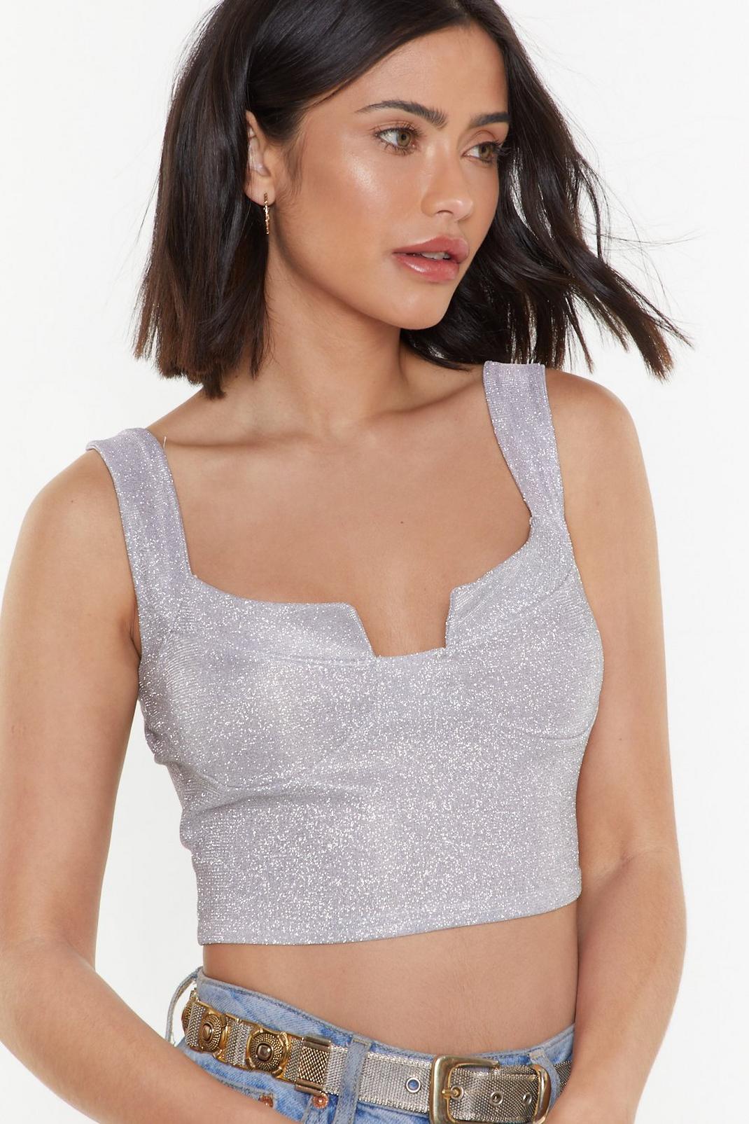 My Loves Shine on Glitter Crop Top image number 1