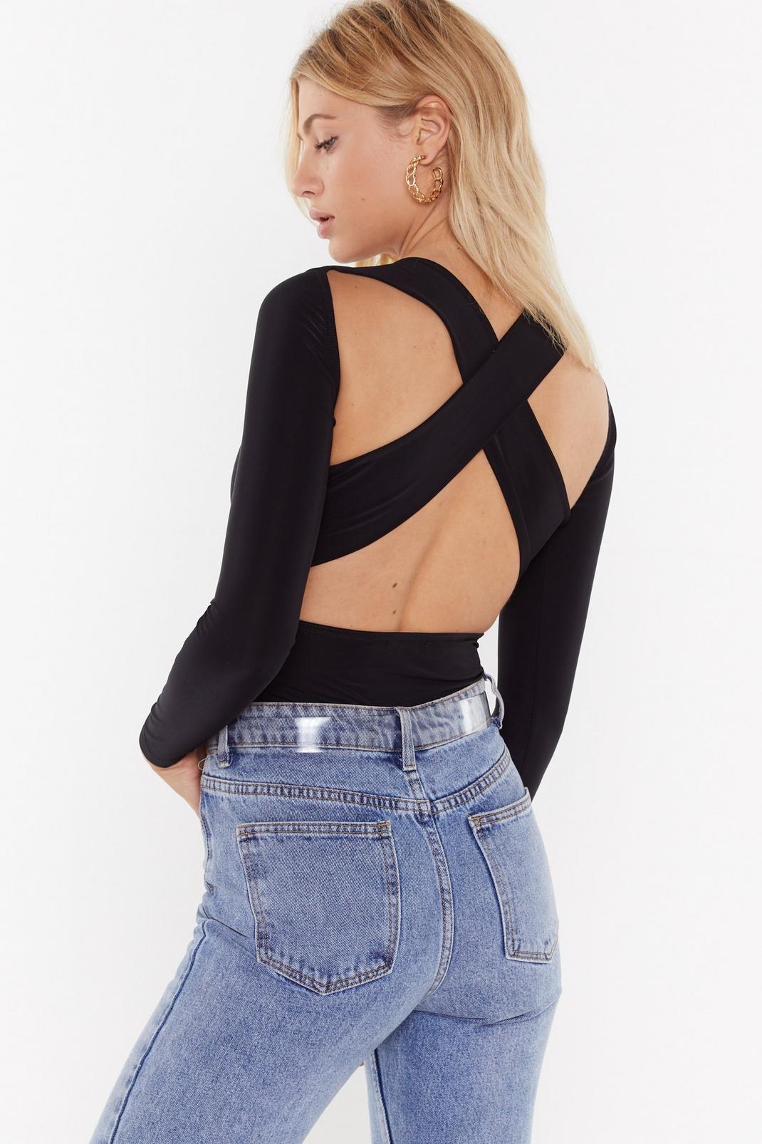You'll Be Back Strappy Open Back Bodysuit image number 1