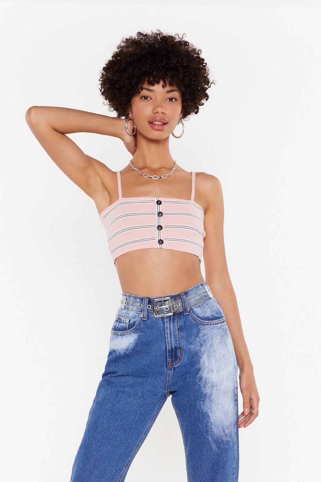 Hold the Line Striped Crop Top image number 1