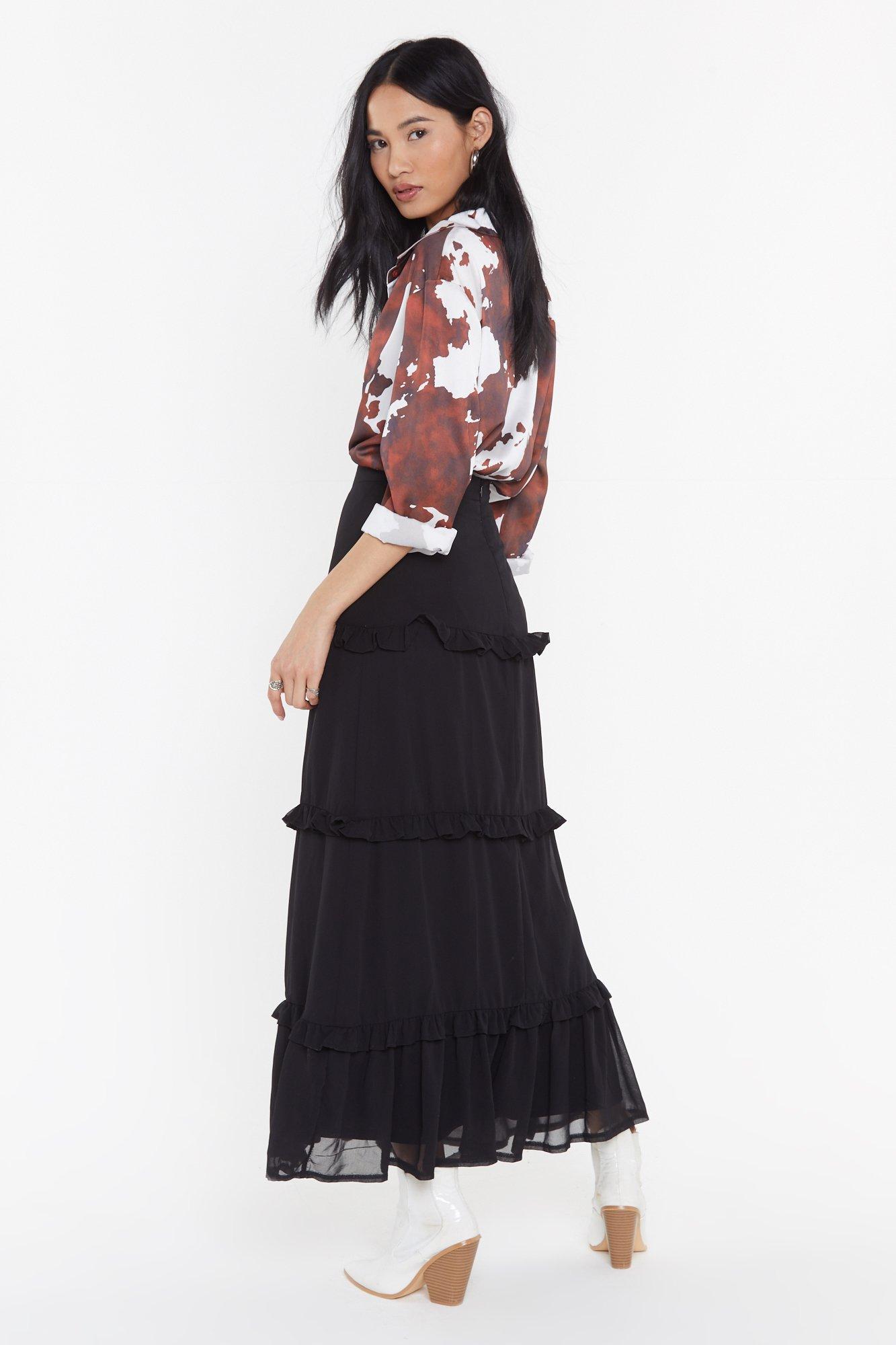 Boho clearance skirt ruffle