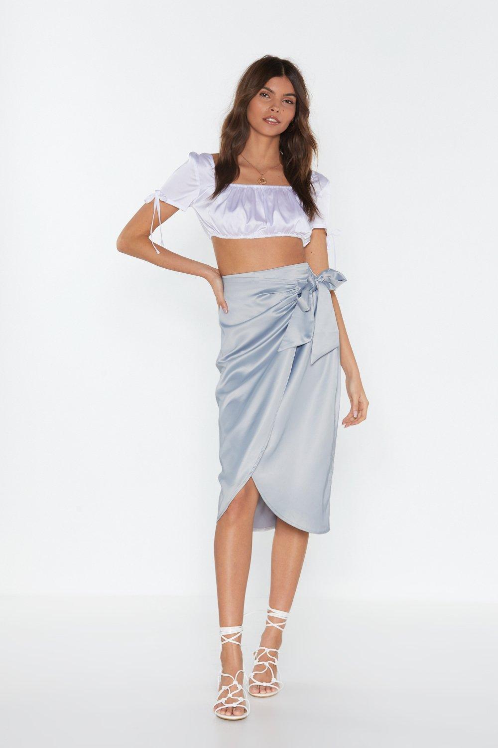 wrap tie skirt