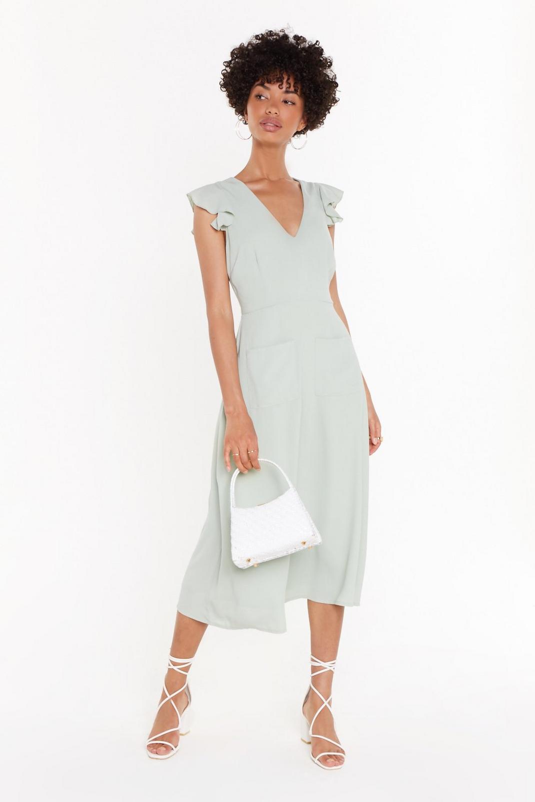 Linen Pocket Midi Dress image number 1