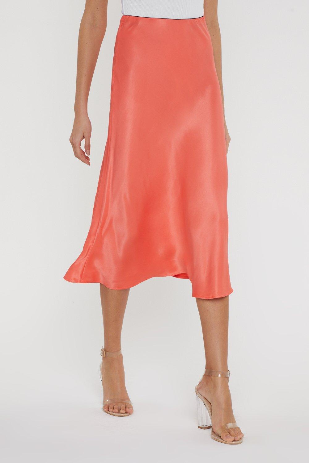 Nasty gal silk midi skirt best sale