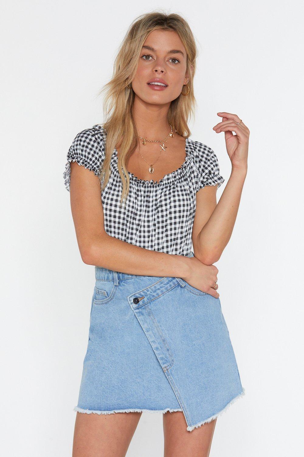 gingham bodysuit