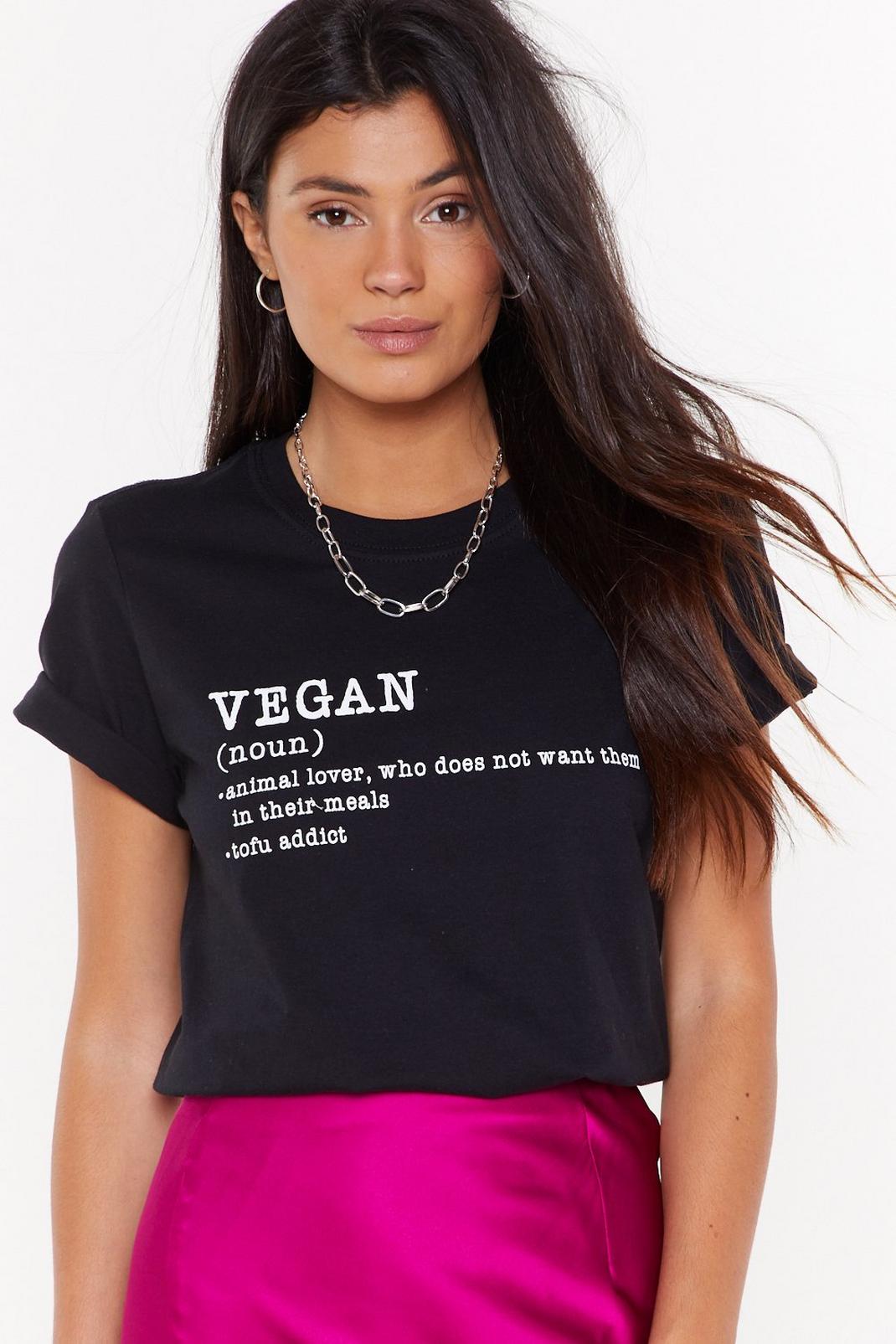 T-shirt à slogan La Définition de Vegan image number 1