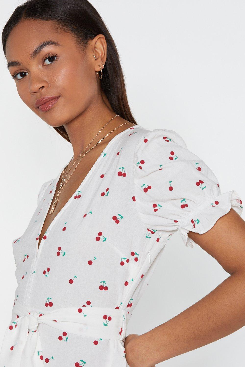 The Cherry Last Minute Ruffle Dress