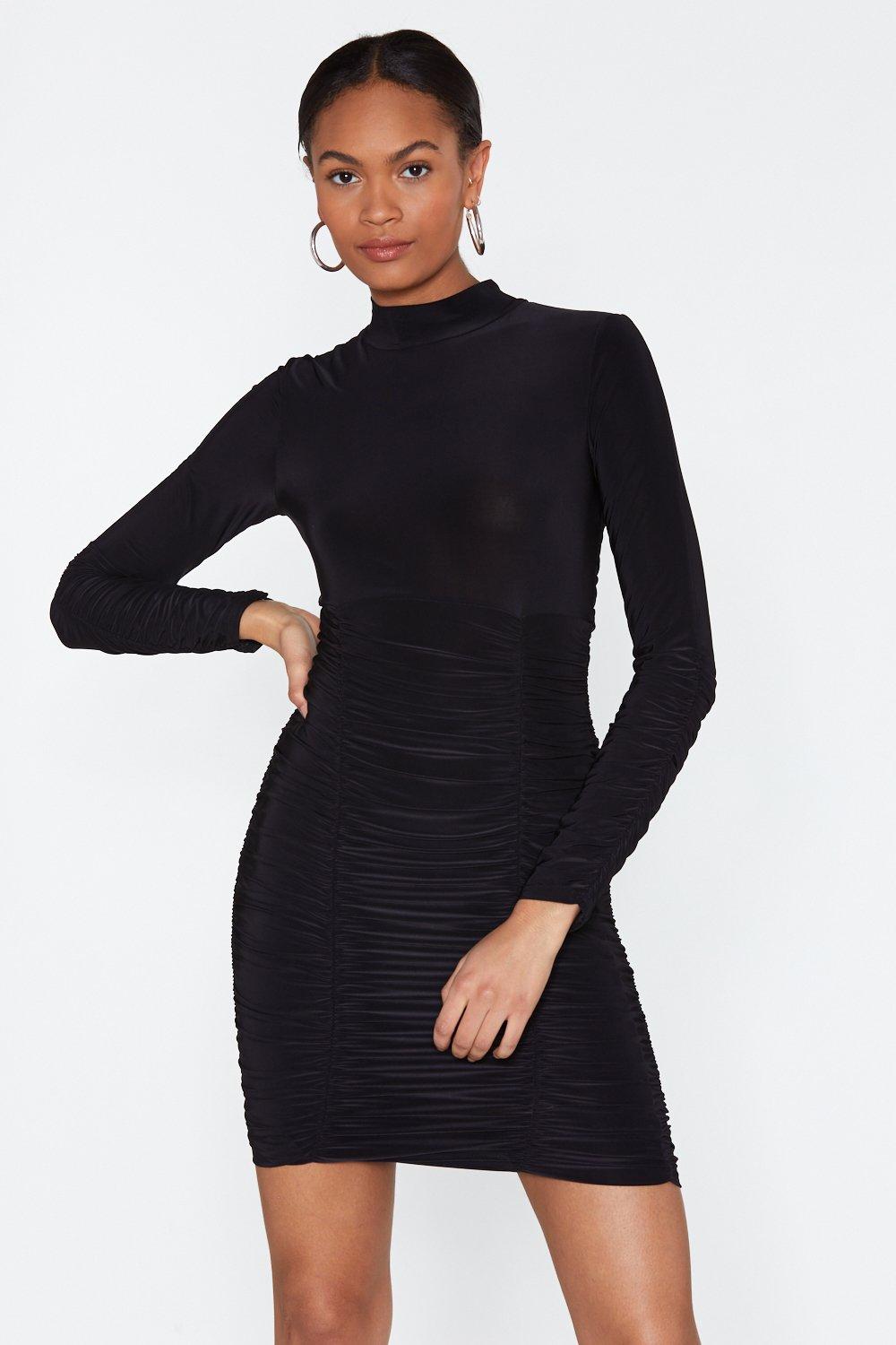 Ruched bottom dress sale