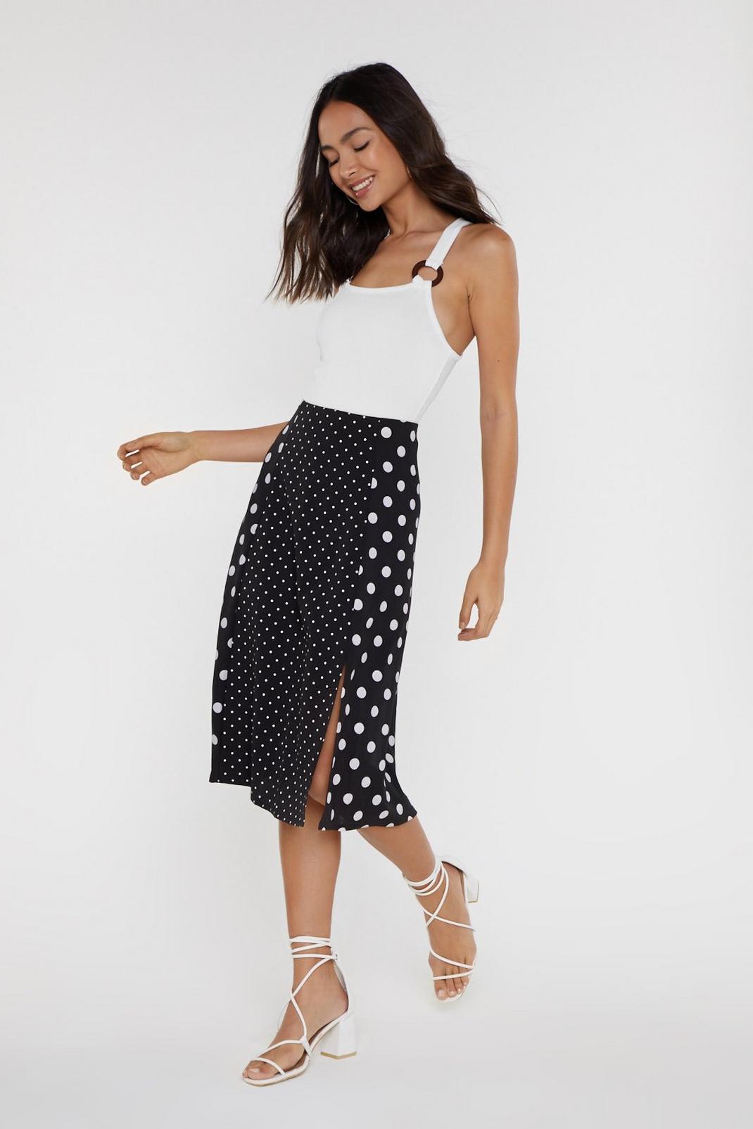 Spotted Polka Dot Midi Skirt image number 1