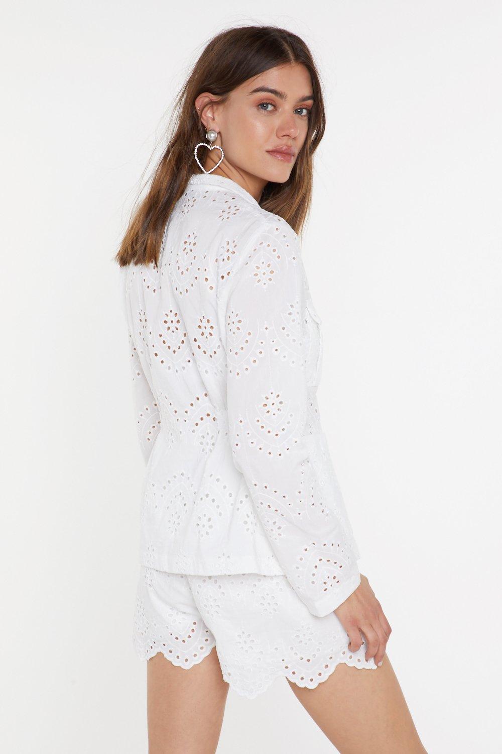 Veste 2025 broderie anglaise