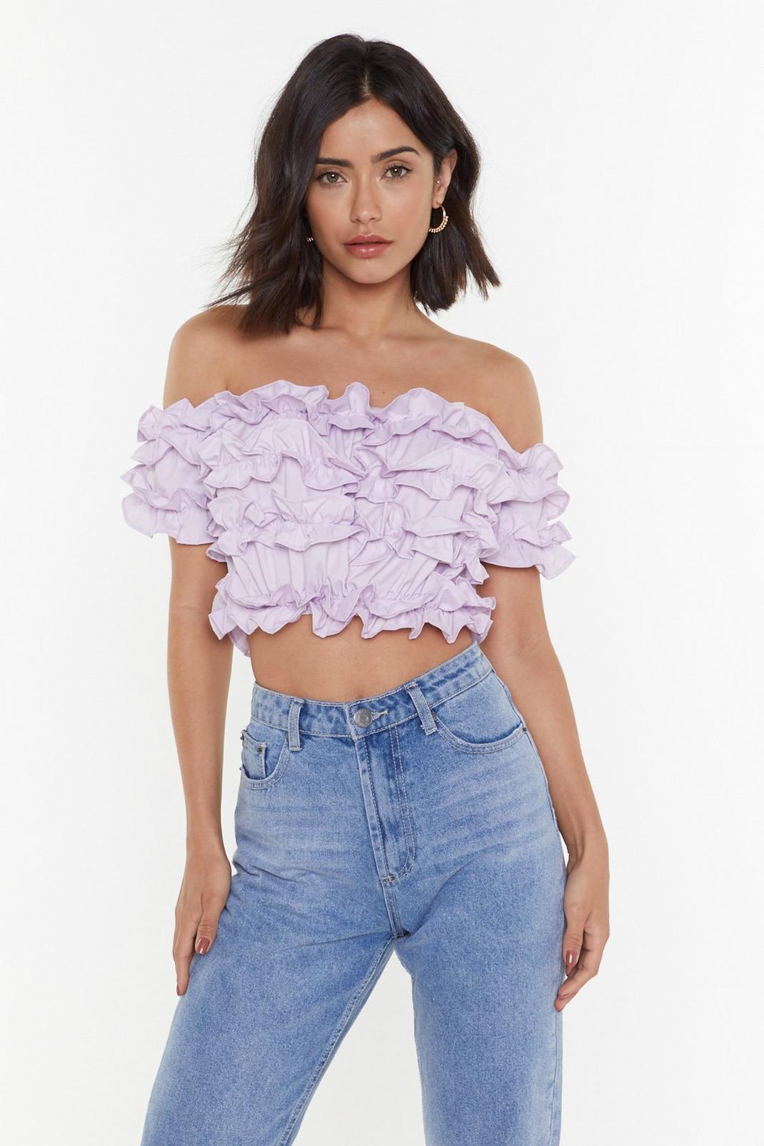 Tier Comes Another Day Ruffle Crop Top image number 1