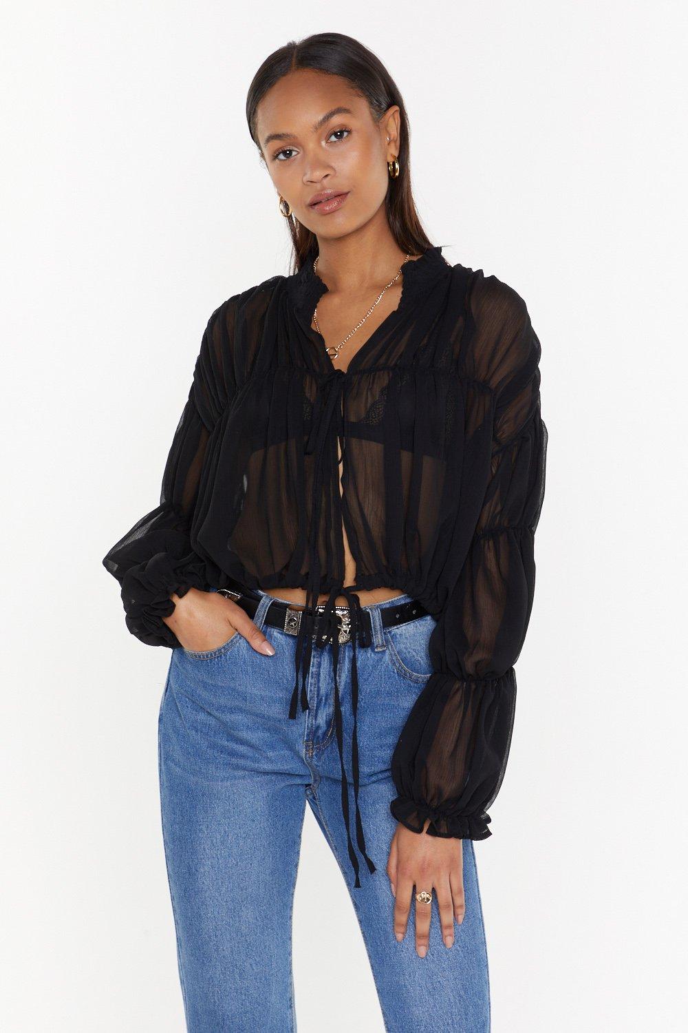 nasty gal sheer top