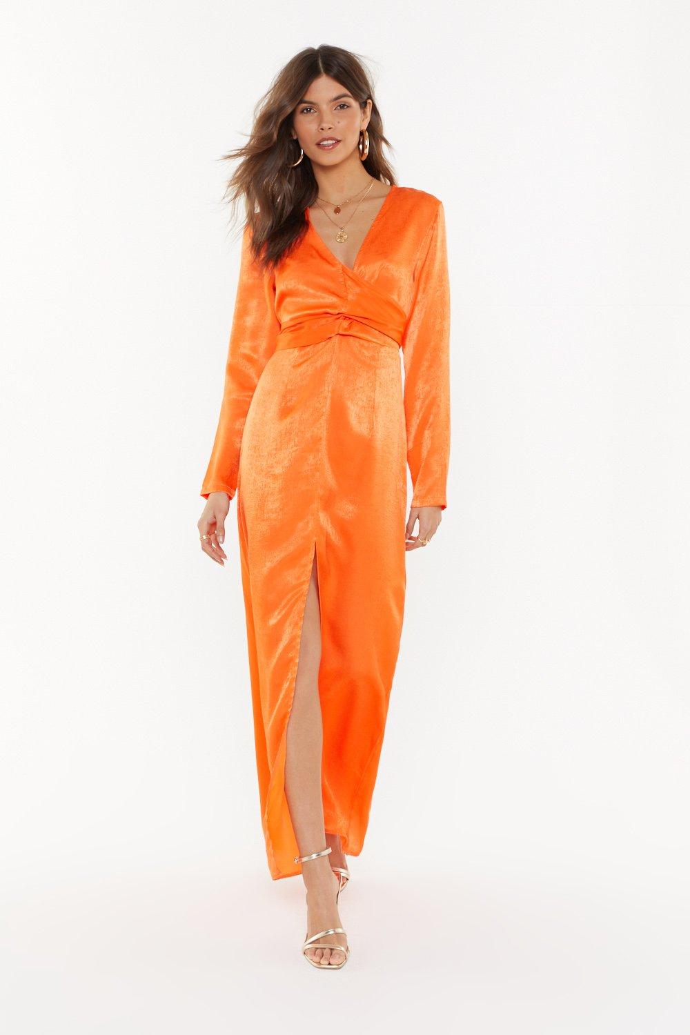 nasty gal orange dress