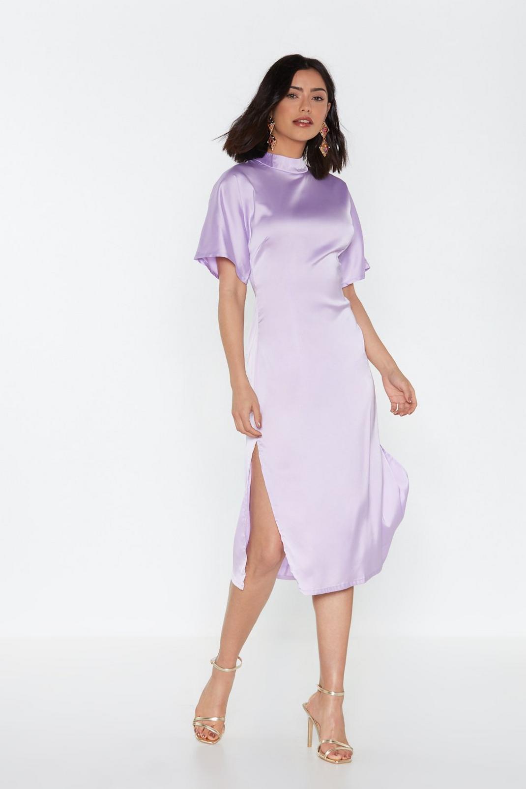 Love is in the Air Satin Midi Dress image number 1
