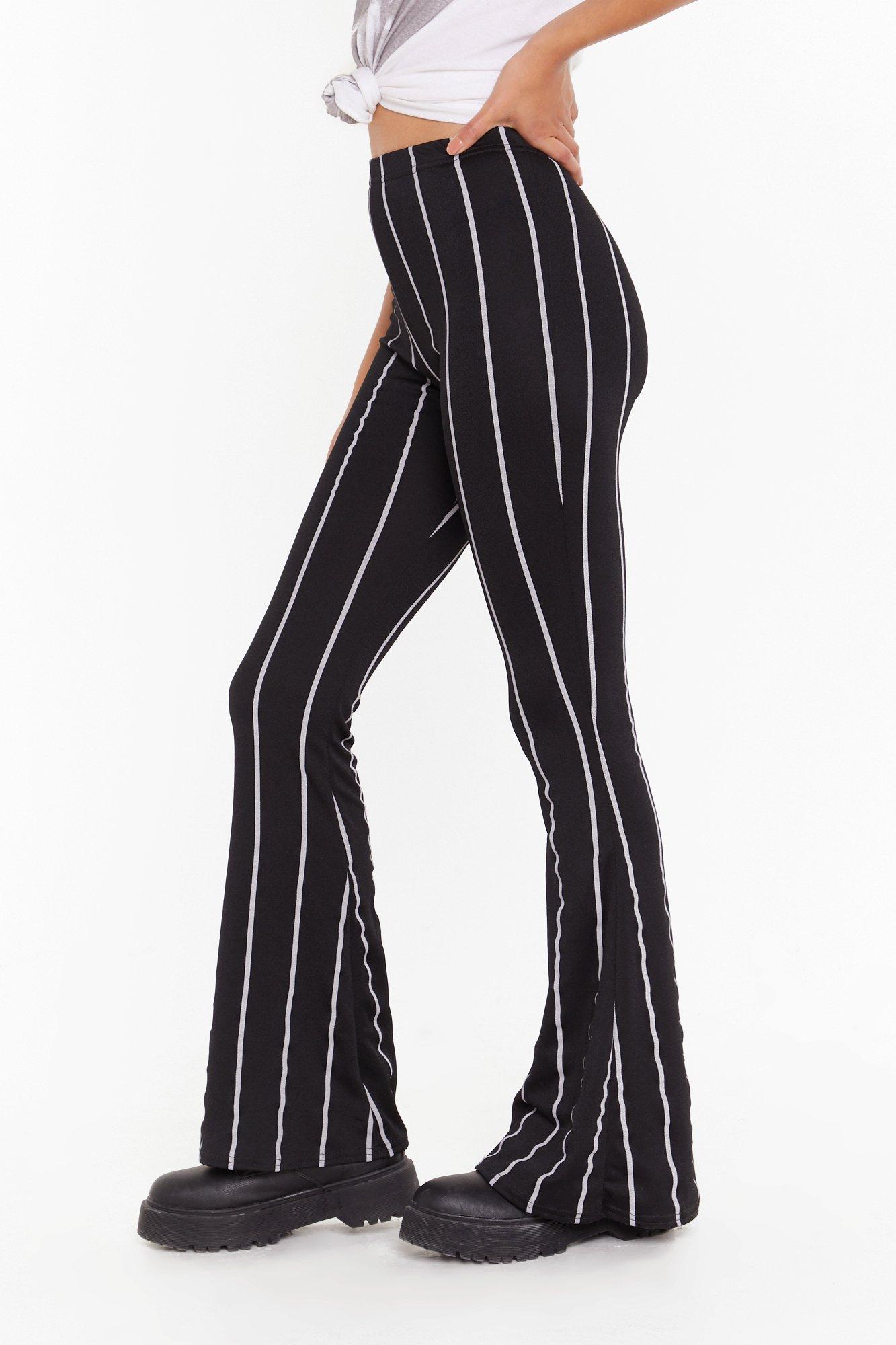 Bucketlist Stripe Print Flare Pants – Girl Intuitive