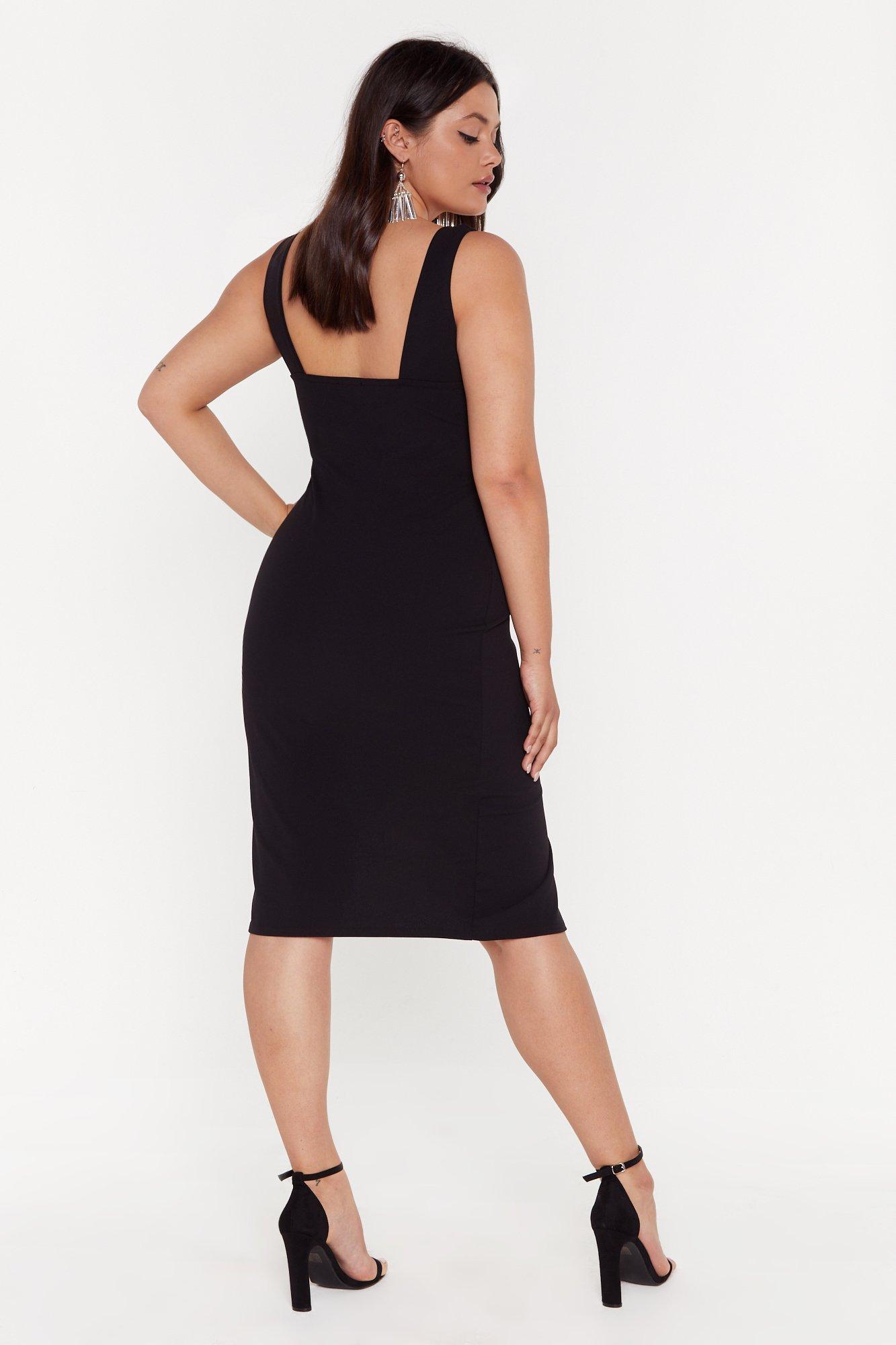 Nasty gal plunge down best sale midi dress