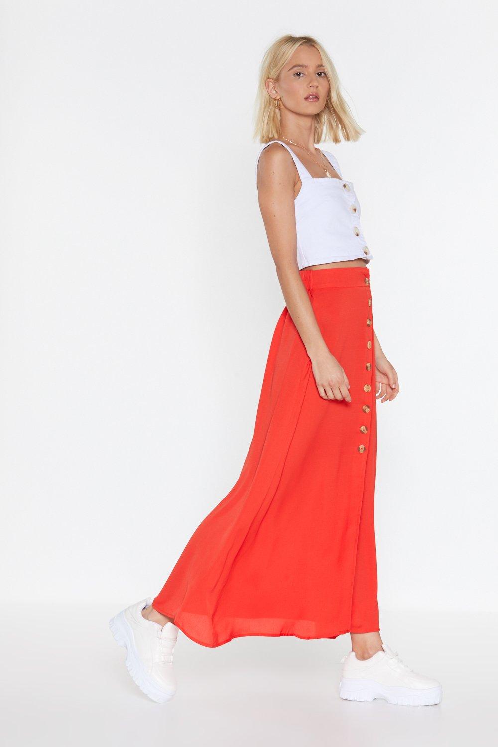 Nasty gal maxi skirt red hotsell