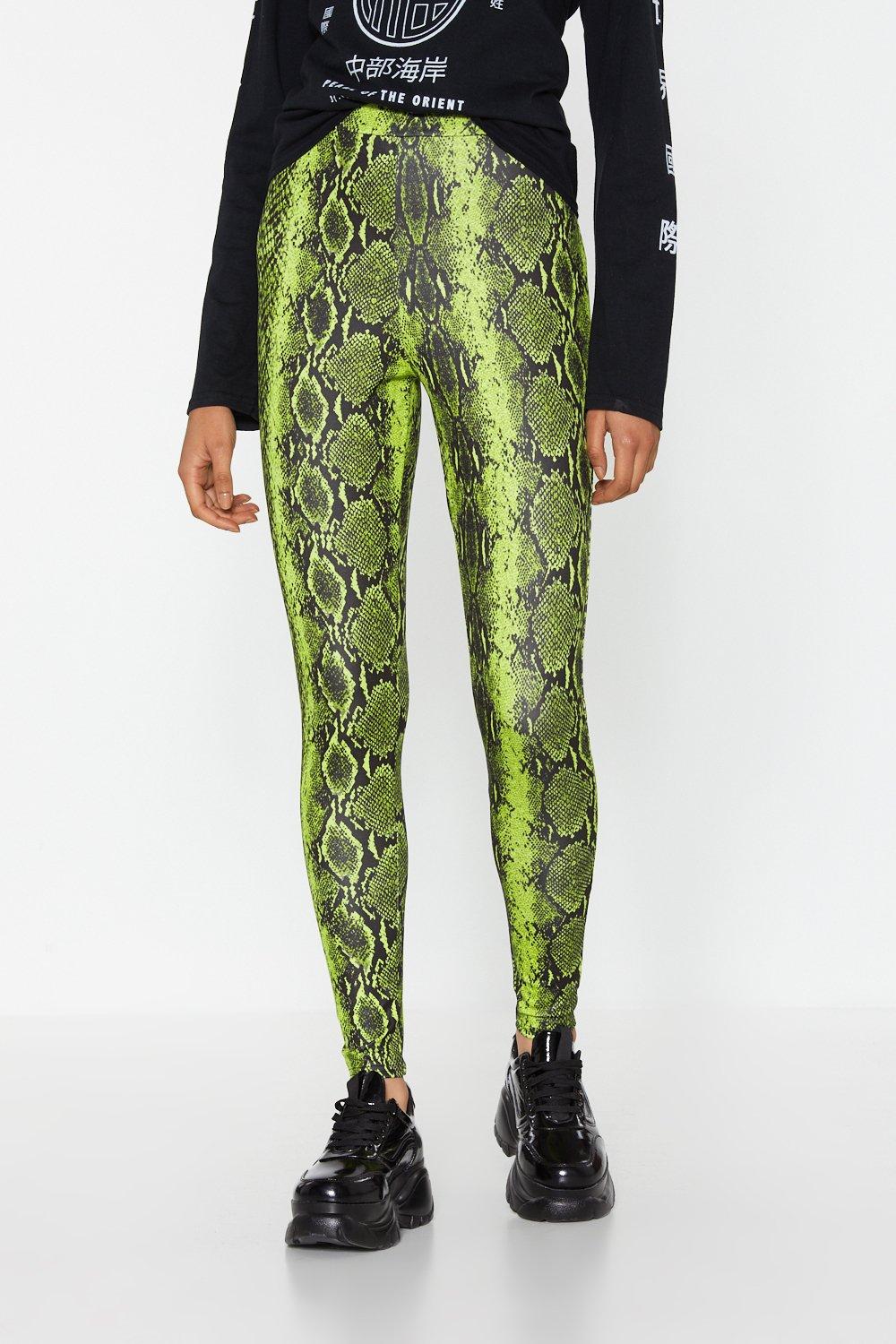 Neon snake print clearance leggings