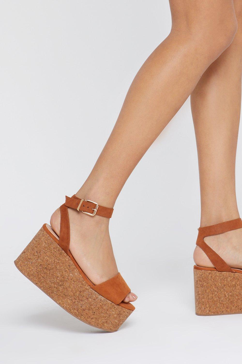 platform cork shoes