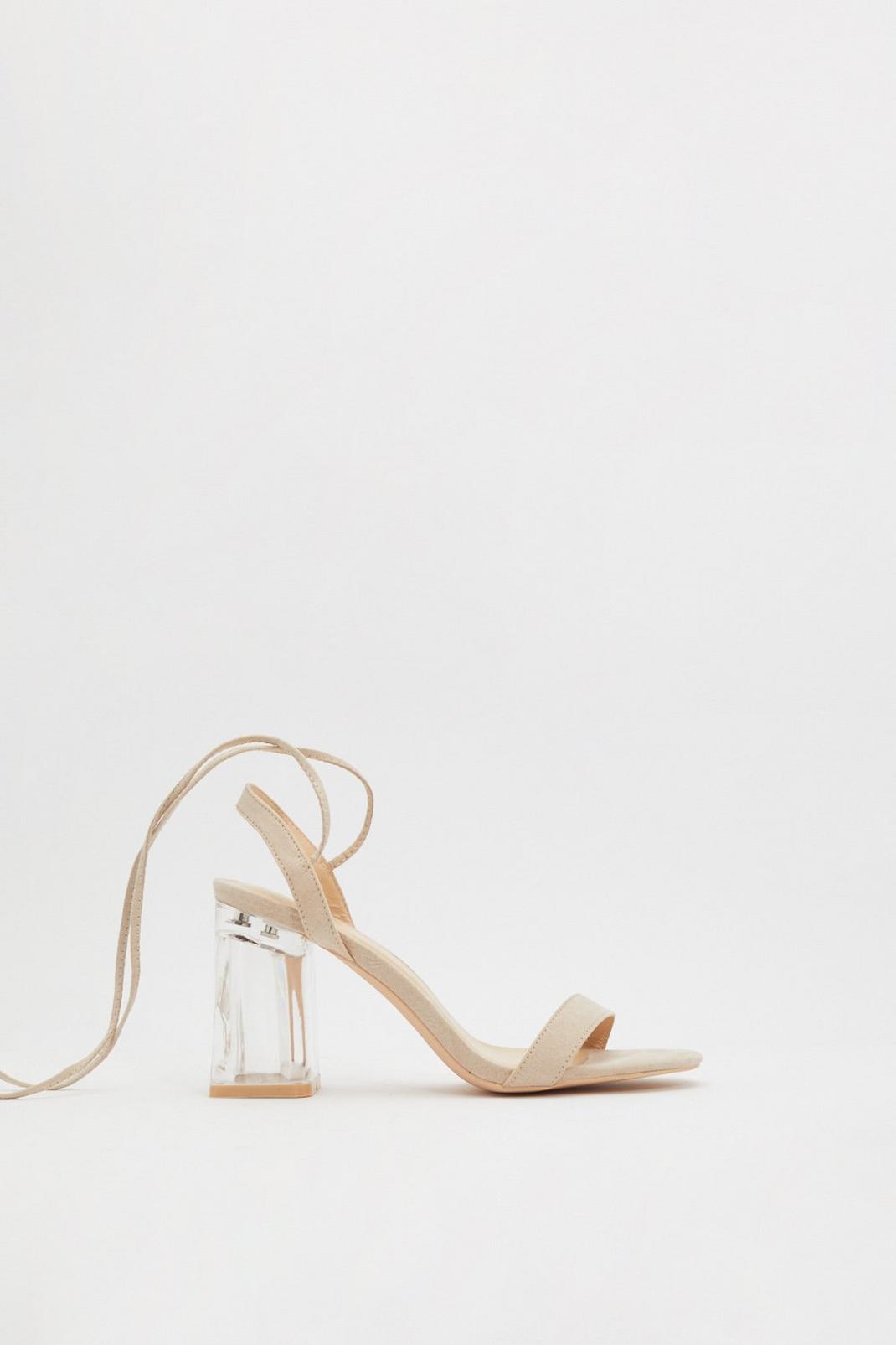 Immi Clear Flare Ankle Tie 2 Part Heels image number 1