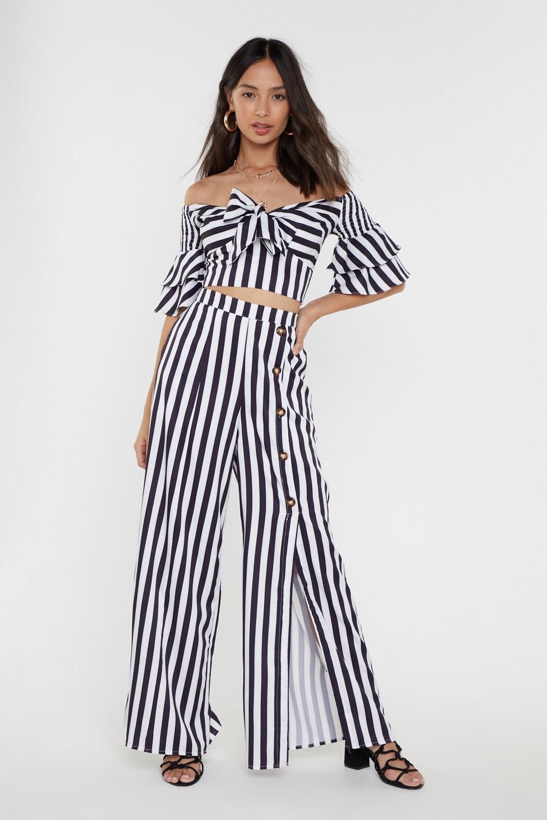 Striped Knot Front Co-ord image number 1