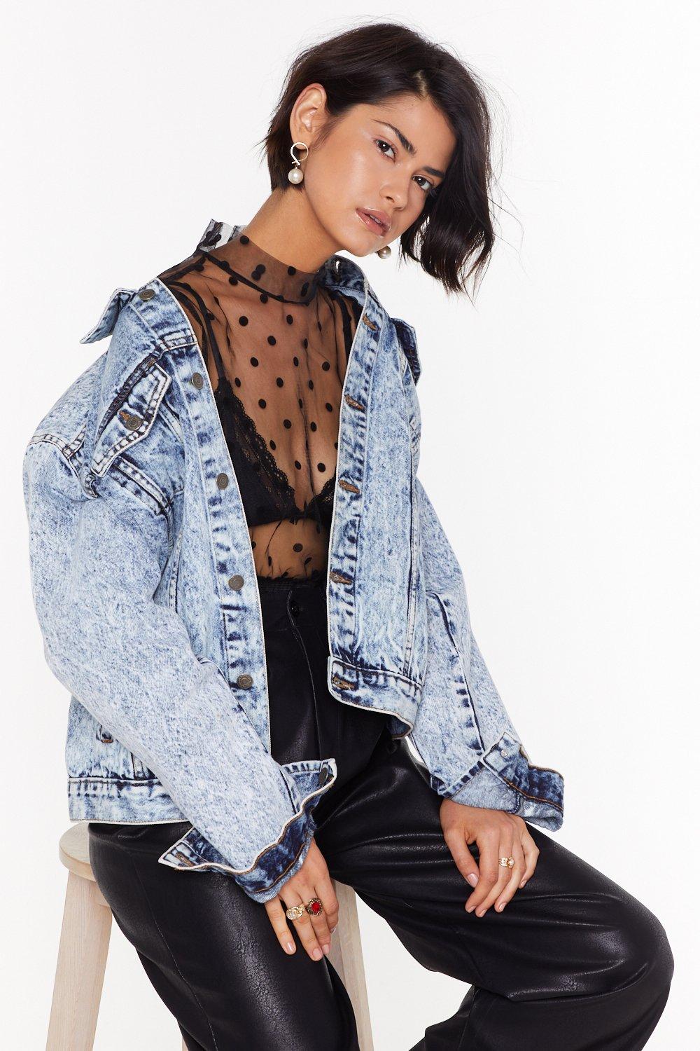 acid wash denim jacket