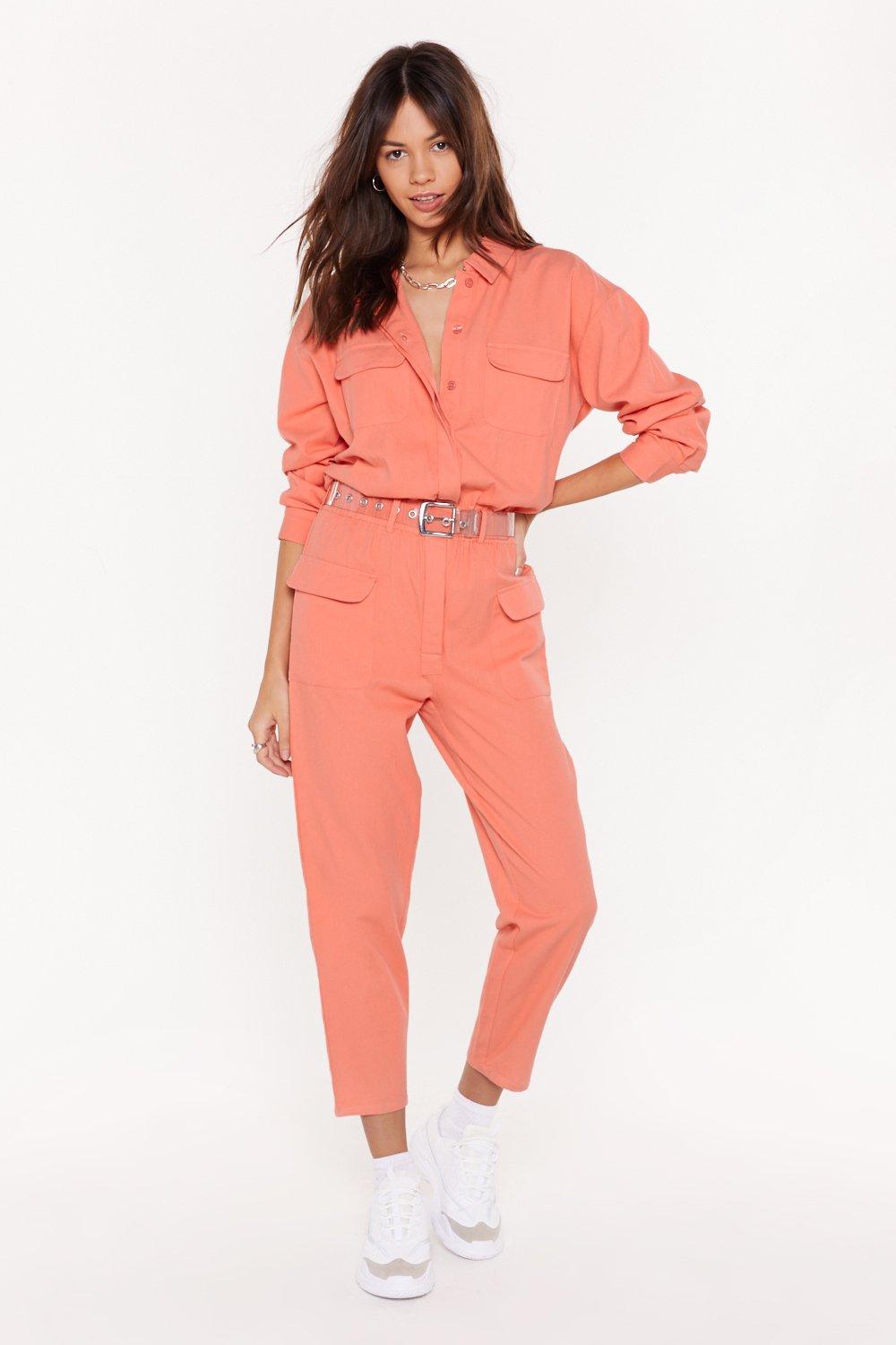 belted boiler suit
