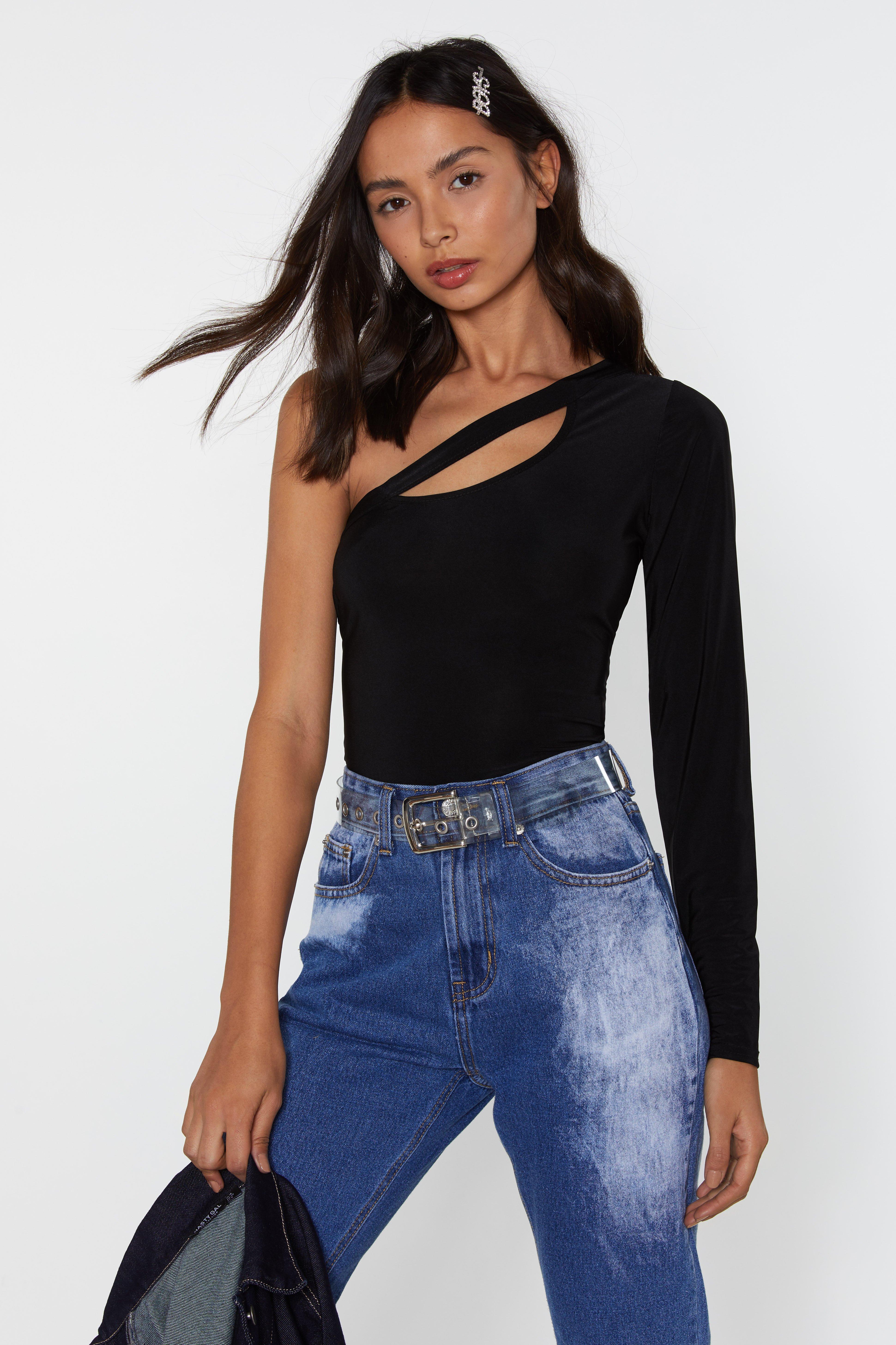 cut out one shoulder top