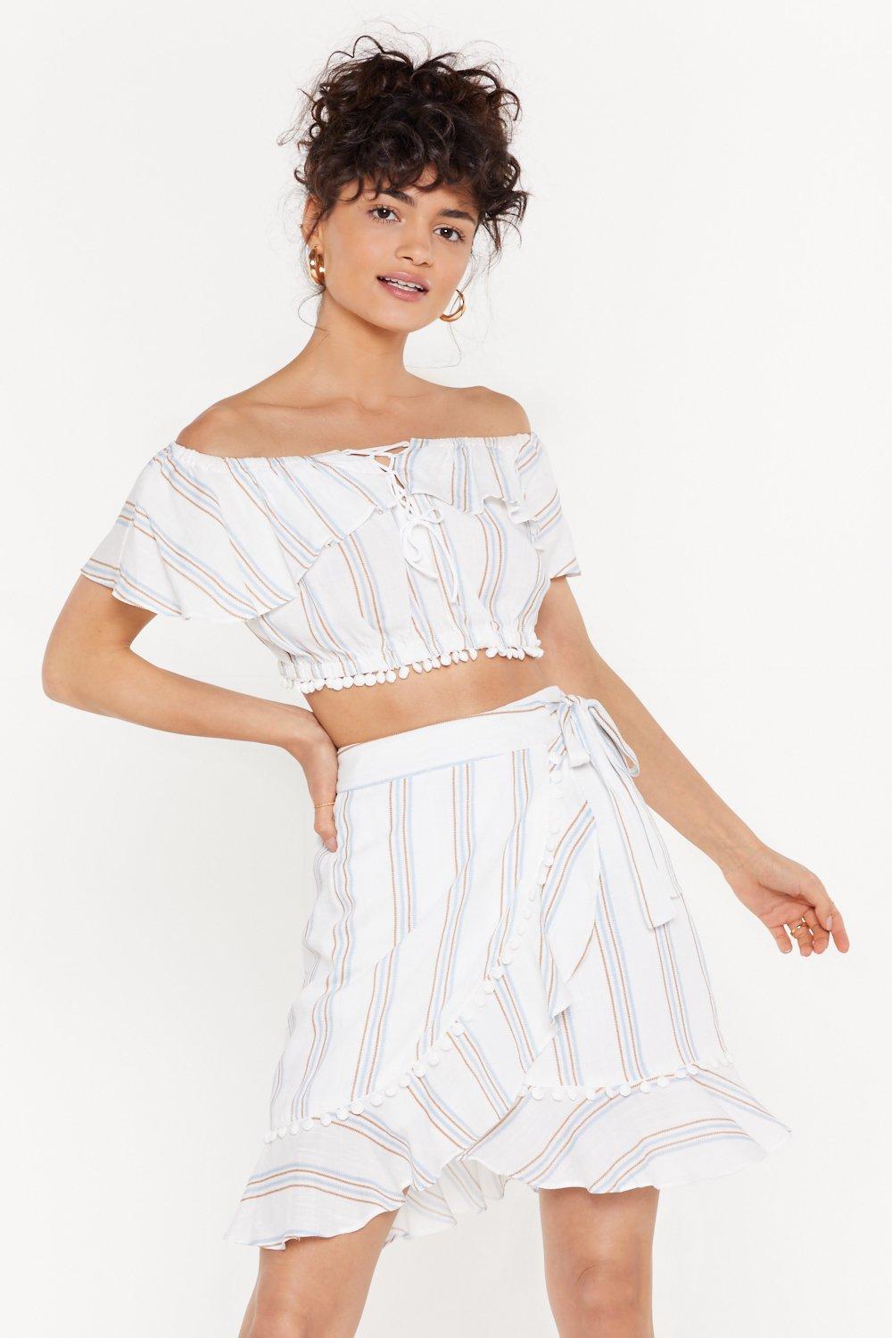 Nasty gal white wrap skirt hotsell