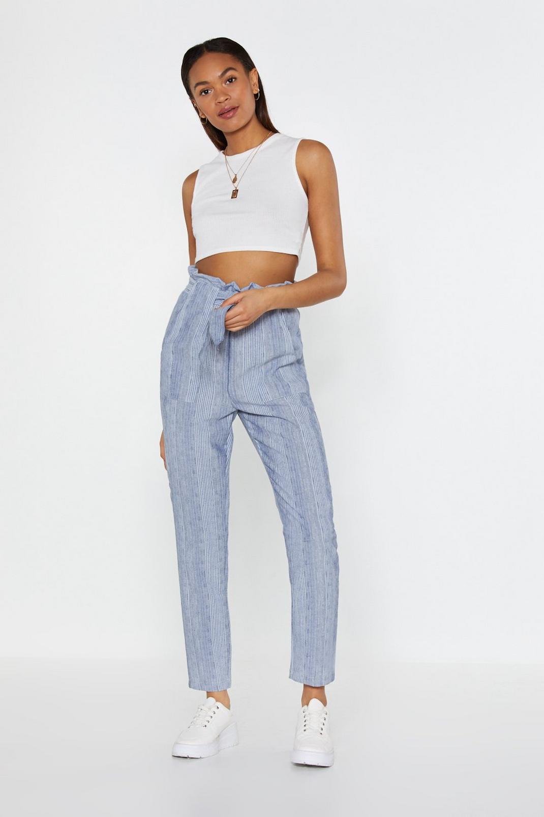 Paperbag Stripe Trousers image number 1