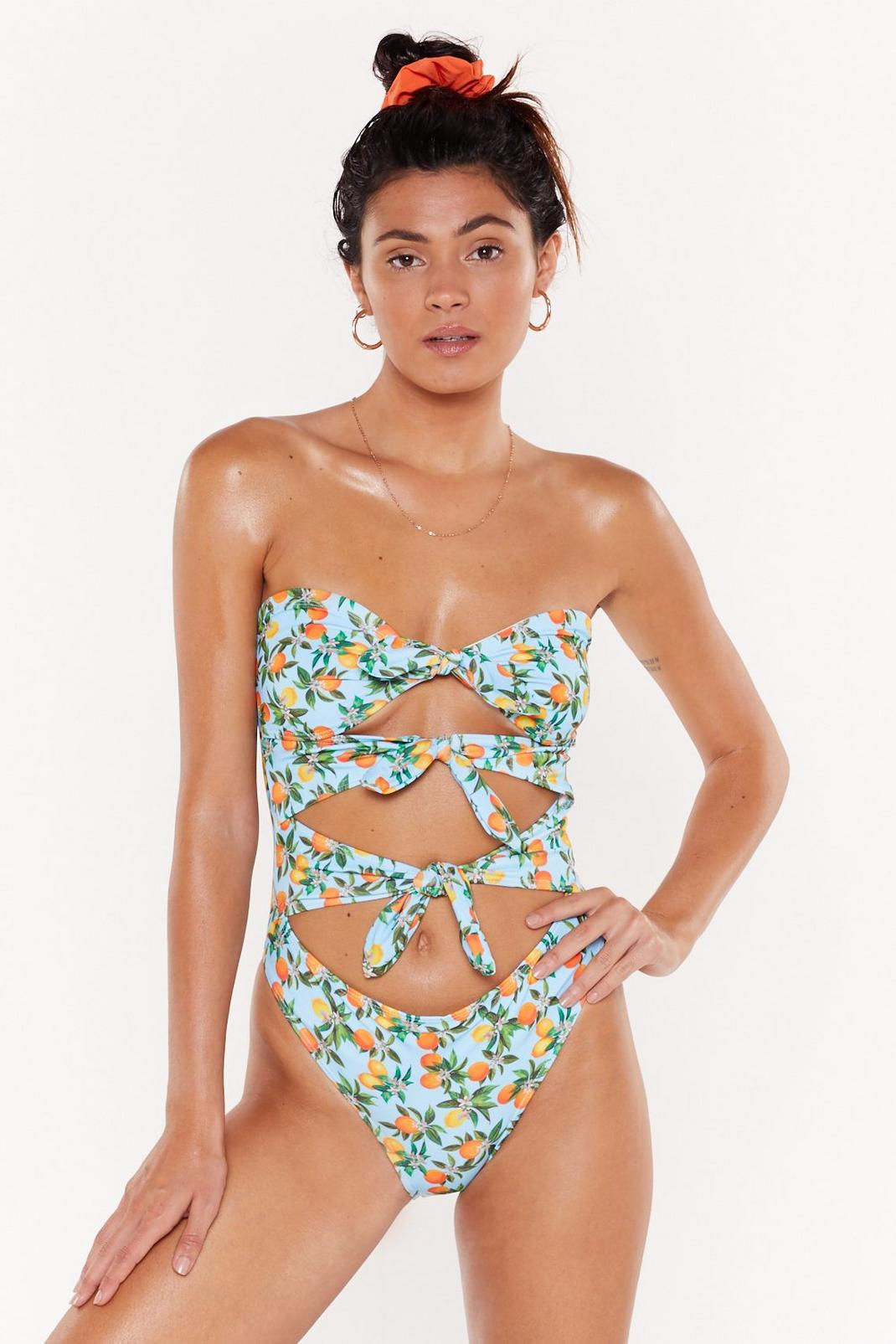 Holy Moly Cut-Out Tie Swimsuit image number 1
